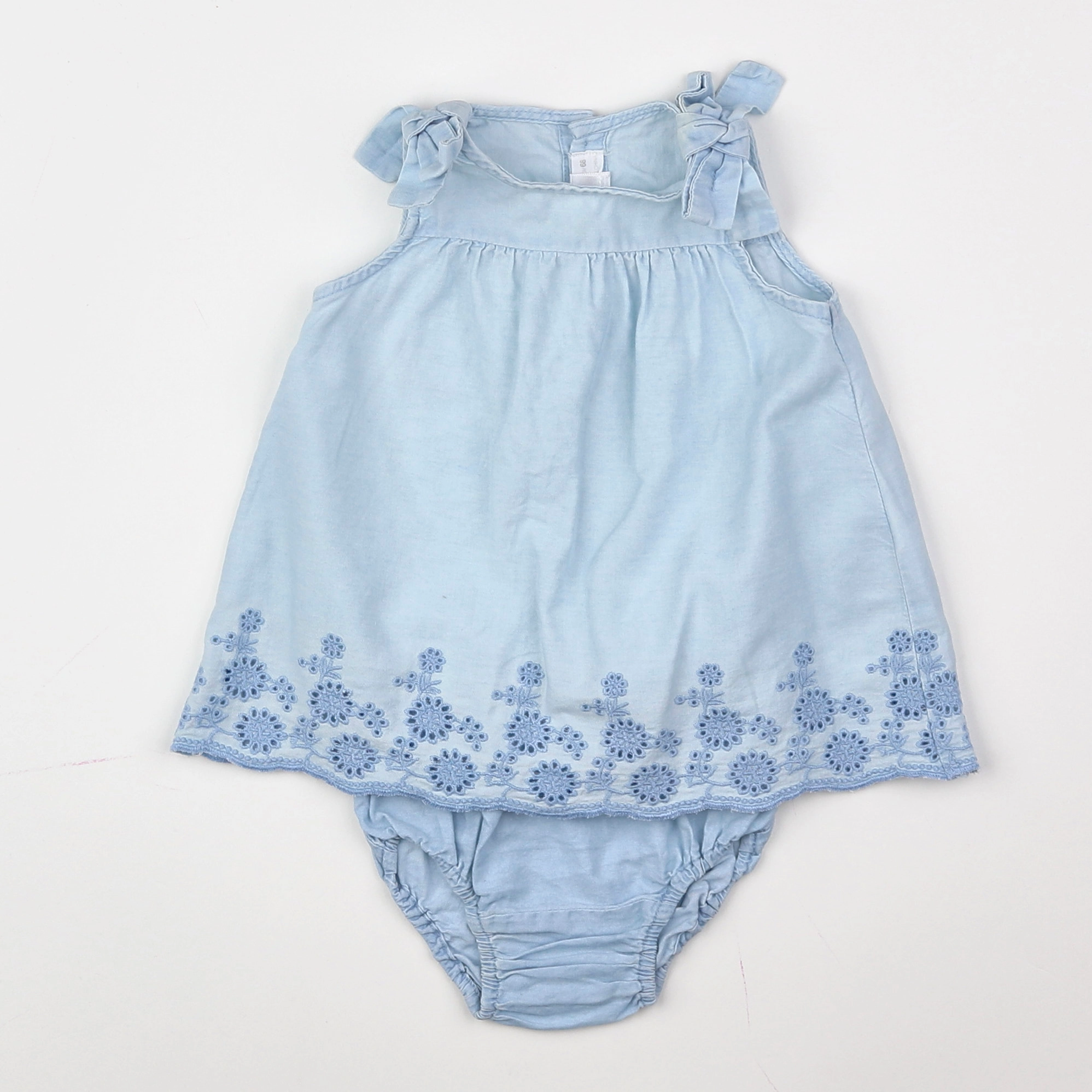 Zara - robe bleu - 3/6 mois