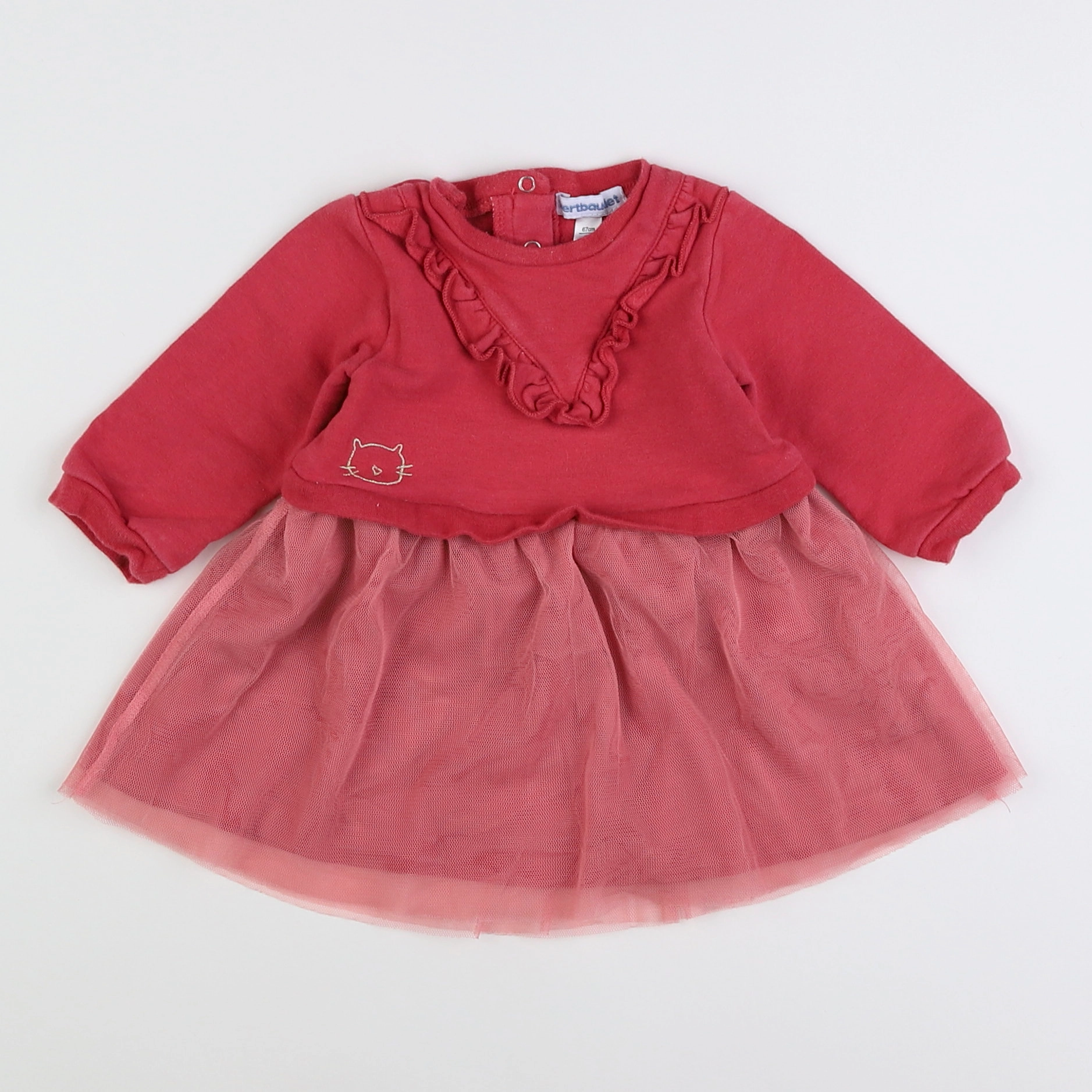 Vertbaudet - robe rose - 6 mois