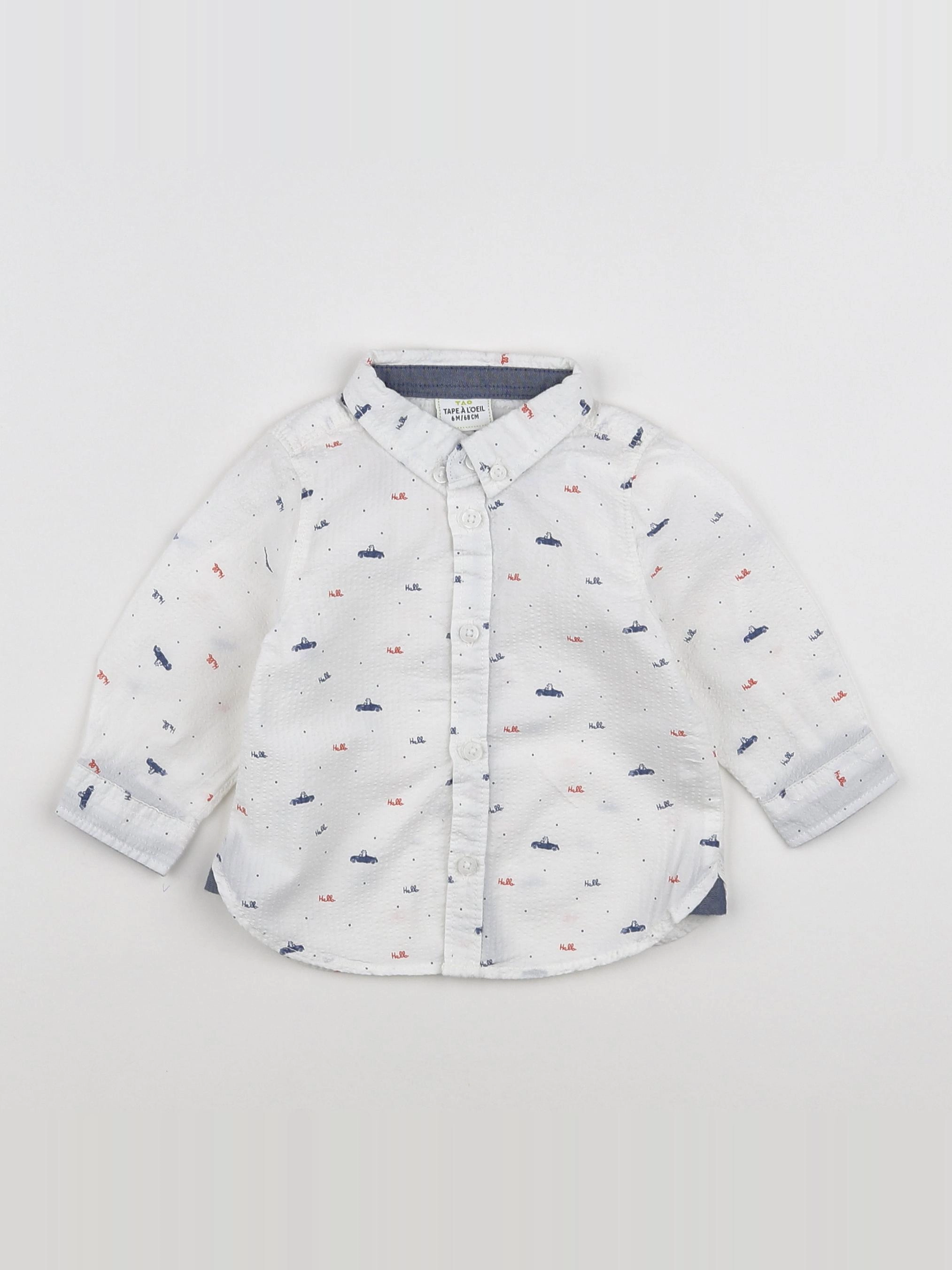 Tape à l'oeil - chemise blanc - 6 mois