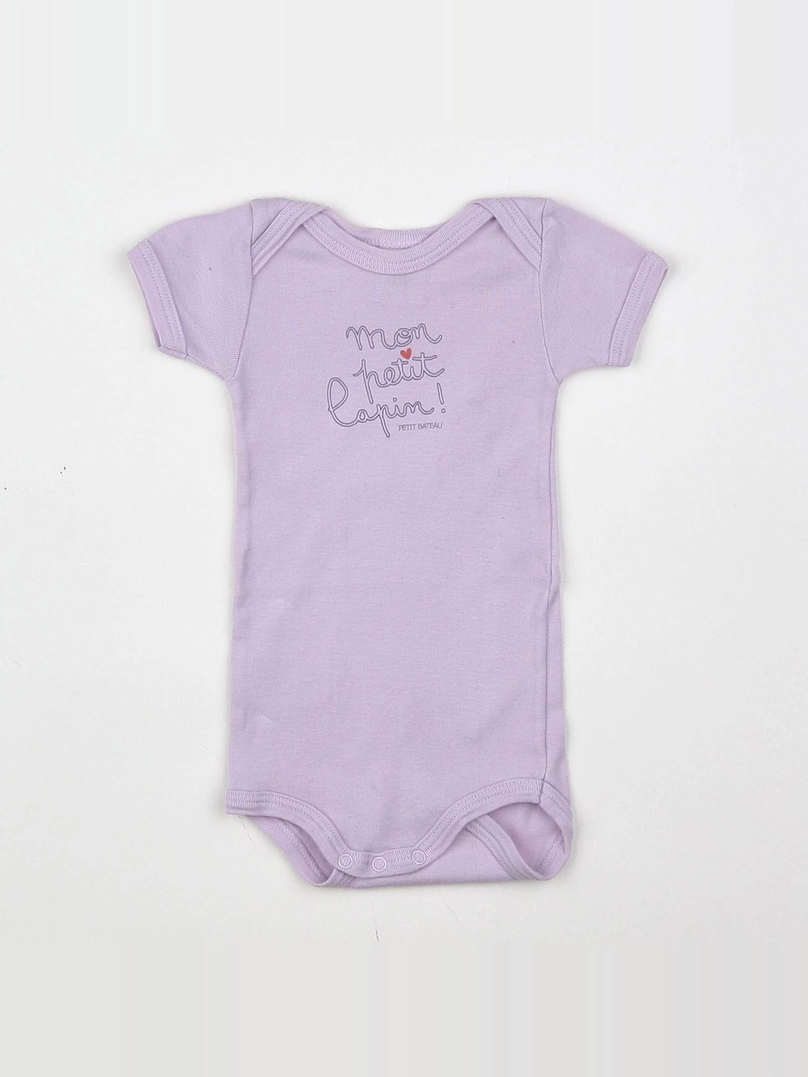 Petit Bateau - body violet - 3 mois