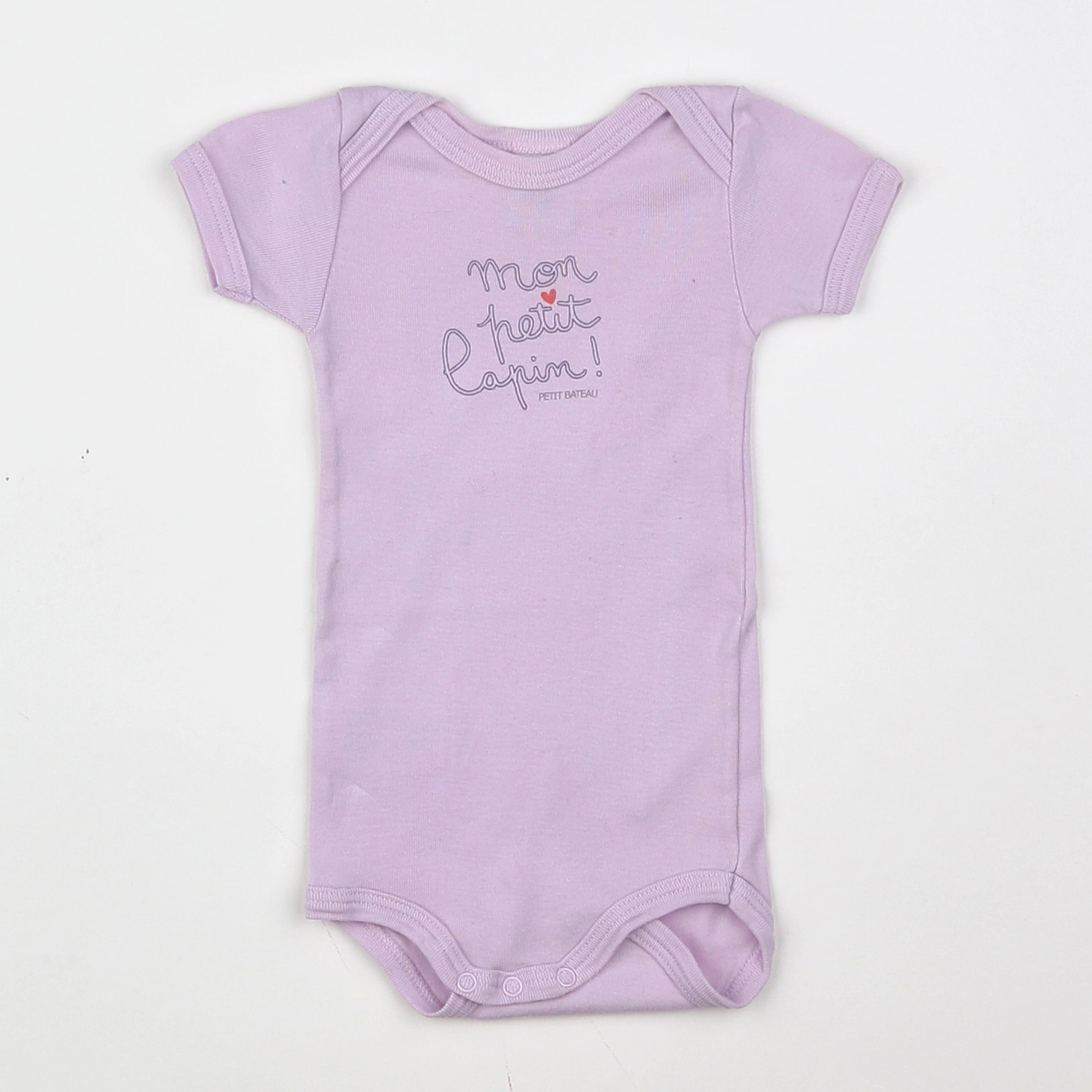Petit Bateau - body violet - 3 mois