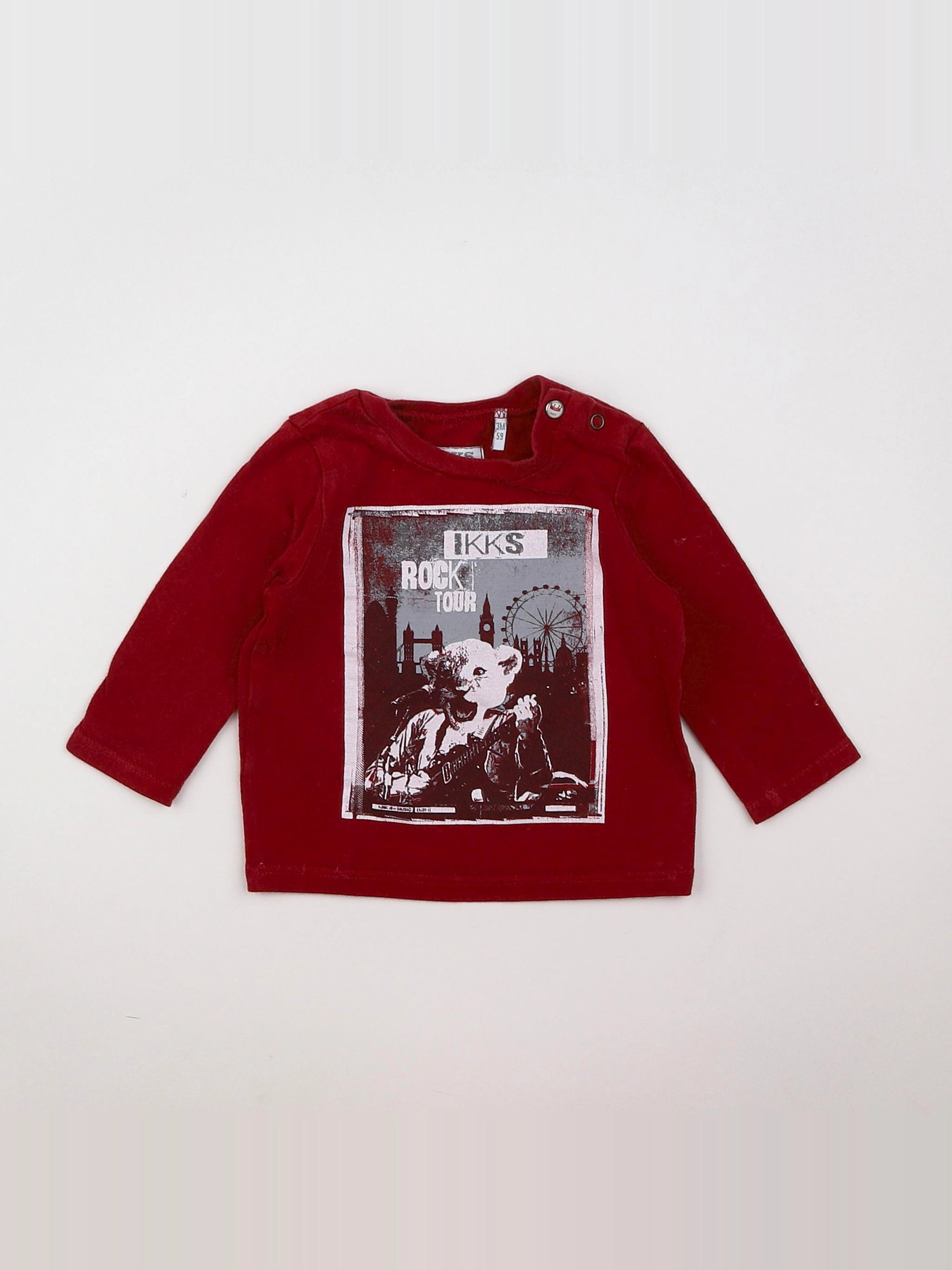 IKKS - tee-shirt rouge - 3 mois