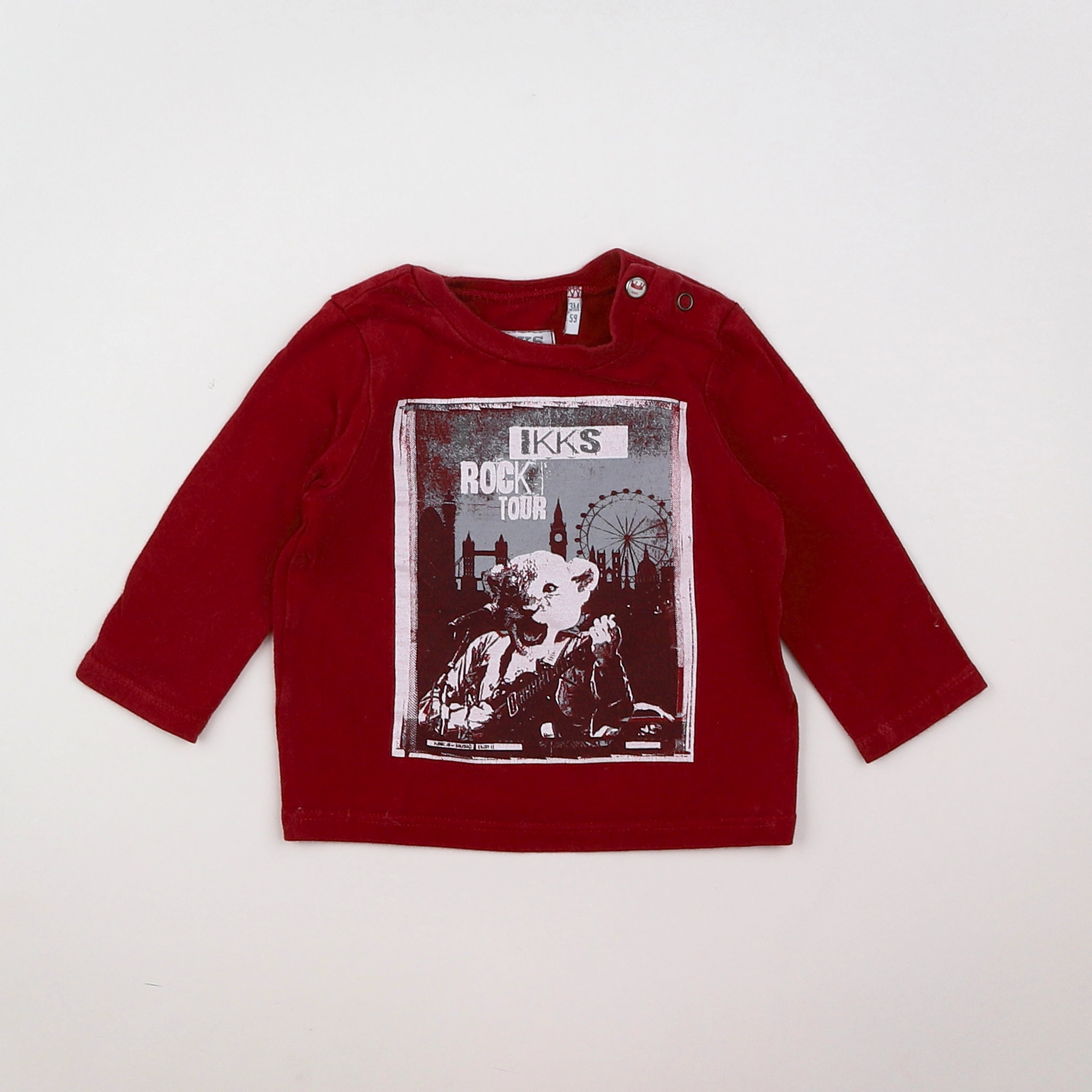 IKKS - tee-shirt rouge - 3 mois