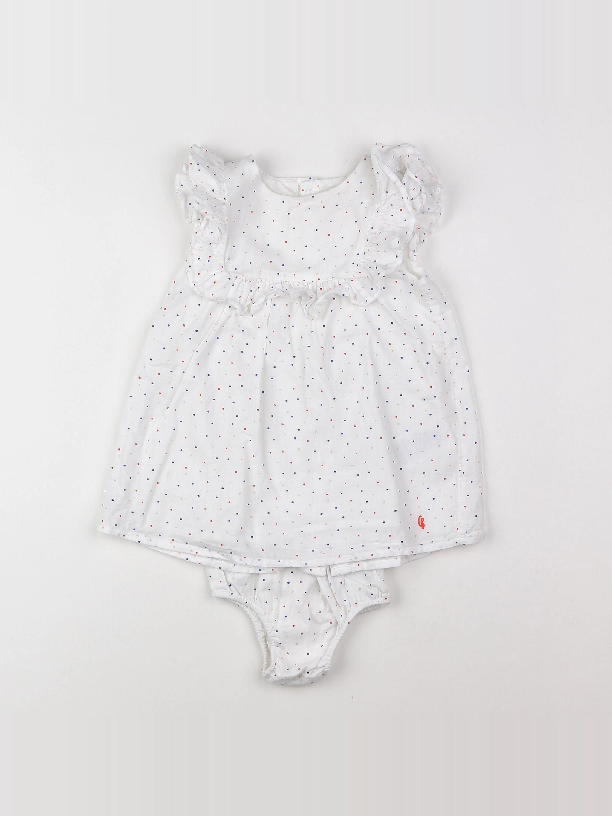 Carrément Beau - robe blanc - 12 mois