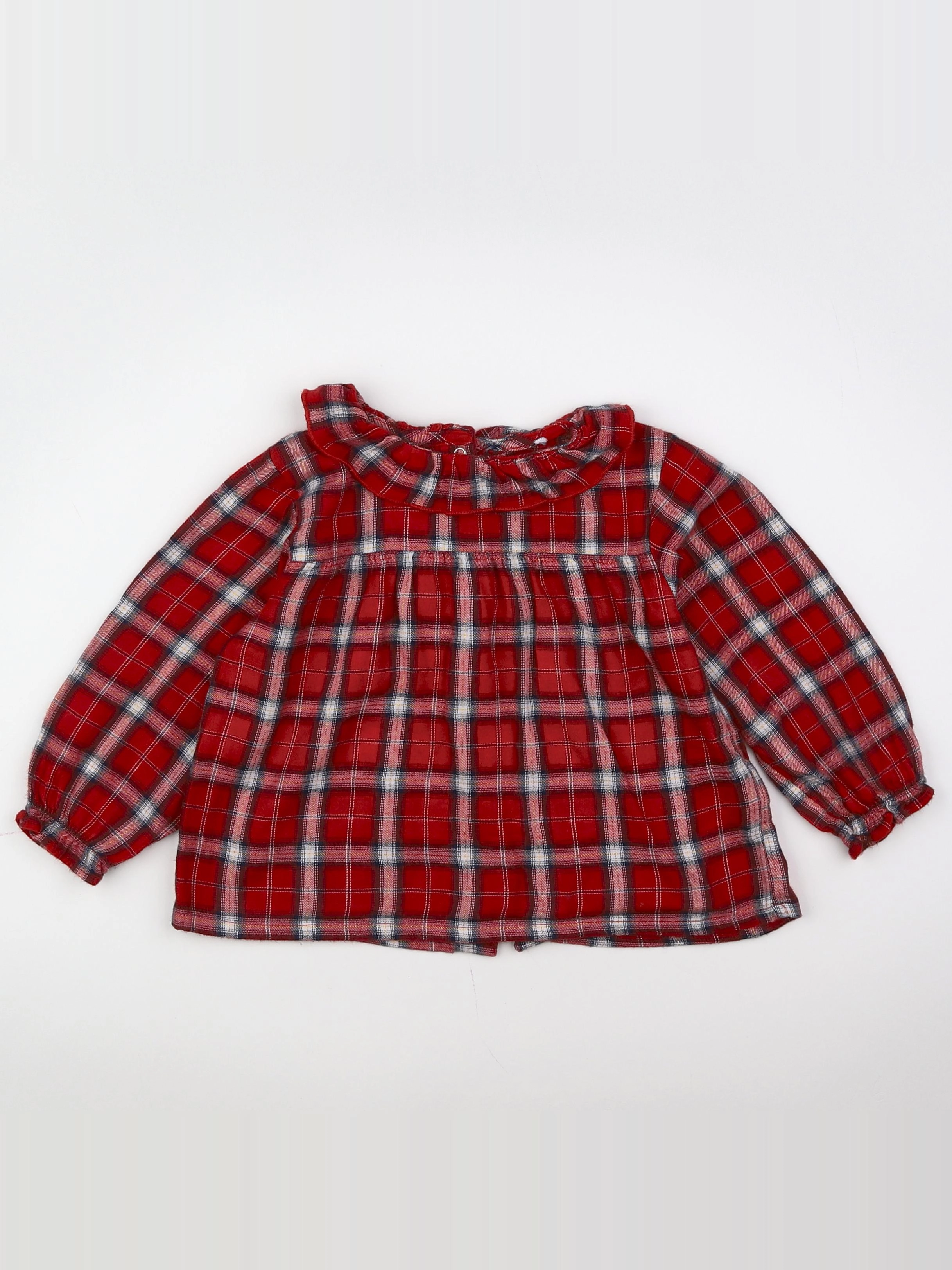 Vertbaudet - blouse rouge - 2 ans
