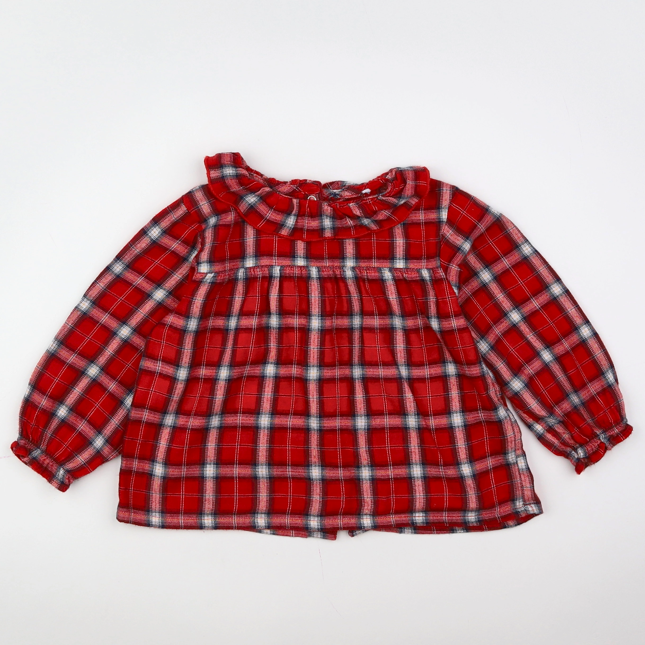 Vertbaudet - blouse rouge - 2 ans