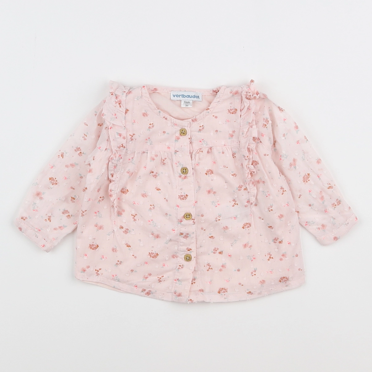 Vertbaudet - blouse rose - 3 mois