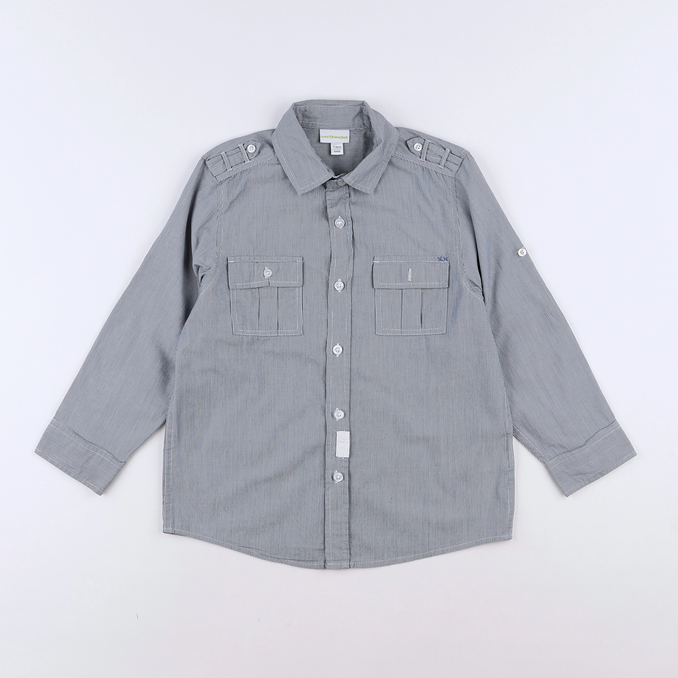 Vertbaudet - chemise gris - 6 ans