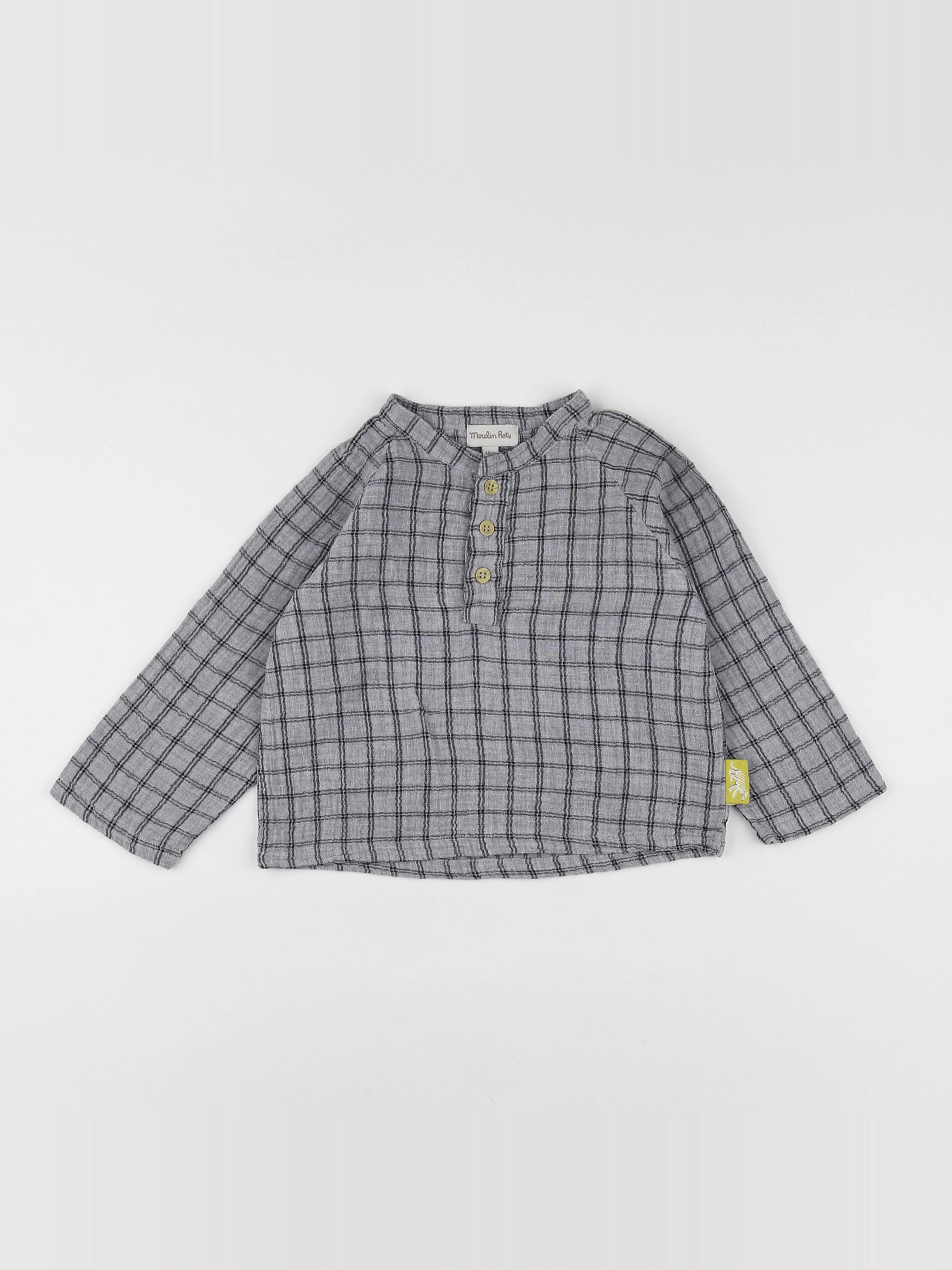 Moulin Roty - chemise gris - 18 mois
