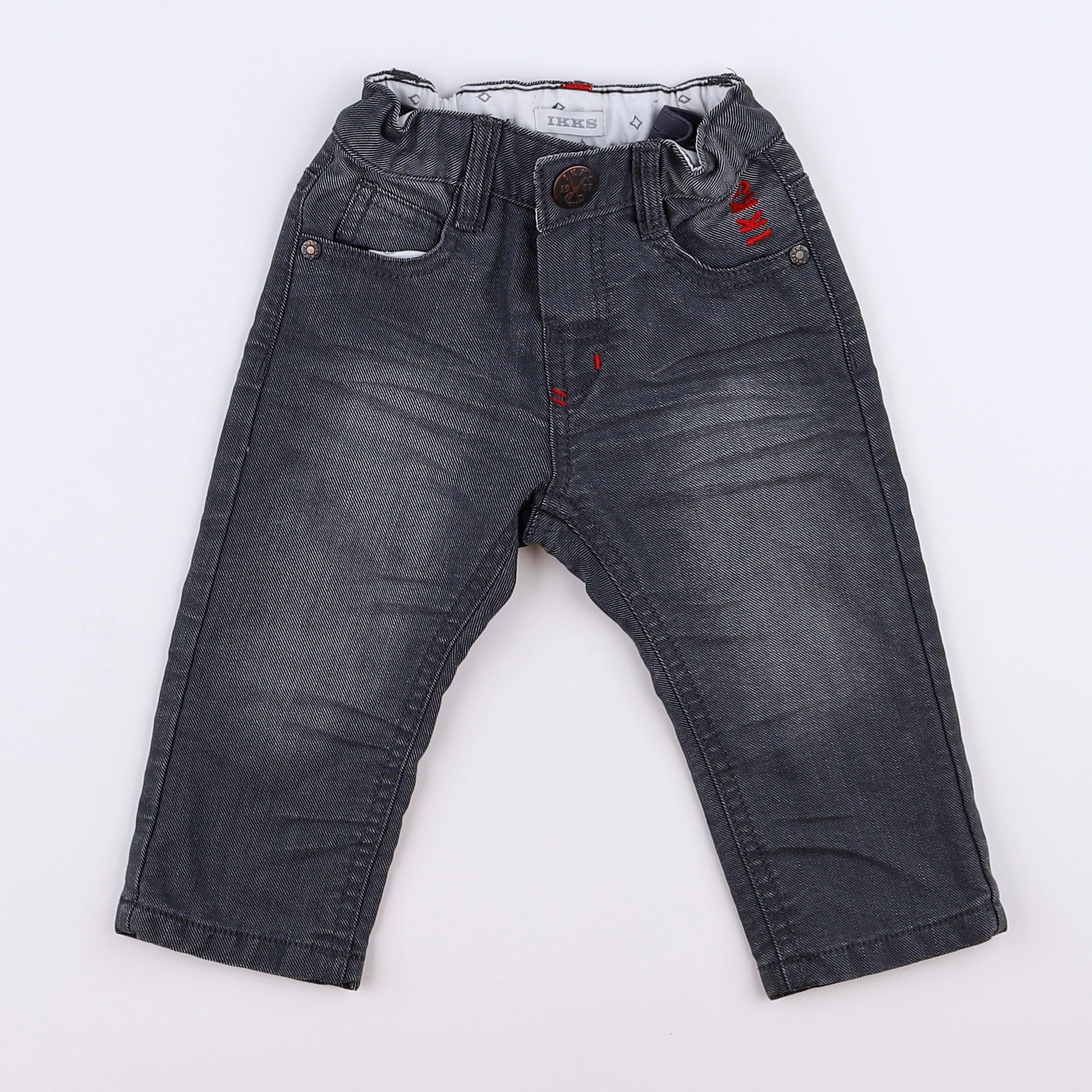 IKKS - jean gris - 6 mois
