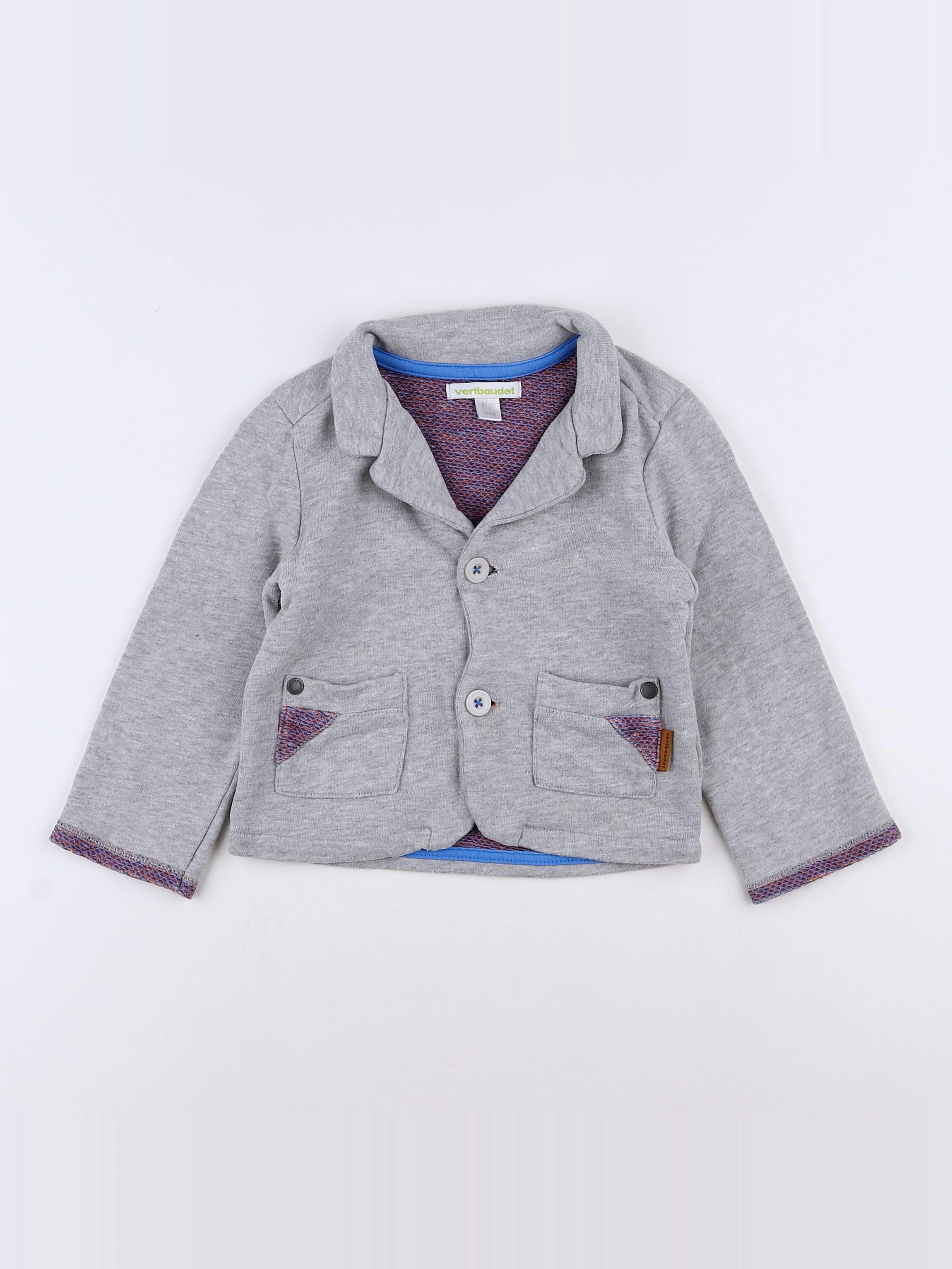 Vertbaudet - veste gris - 2 ans