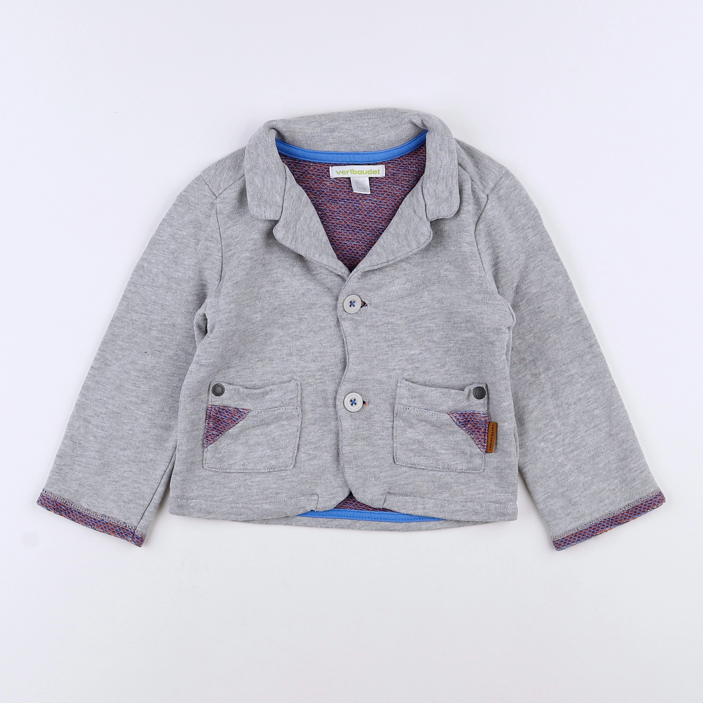 Vertbaudet - veste gris - 2 ans