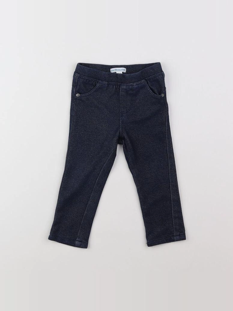 Vertbaudet - jegging bleu - 12 mois