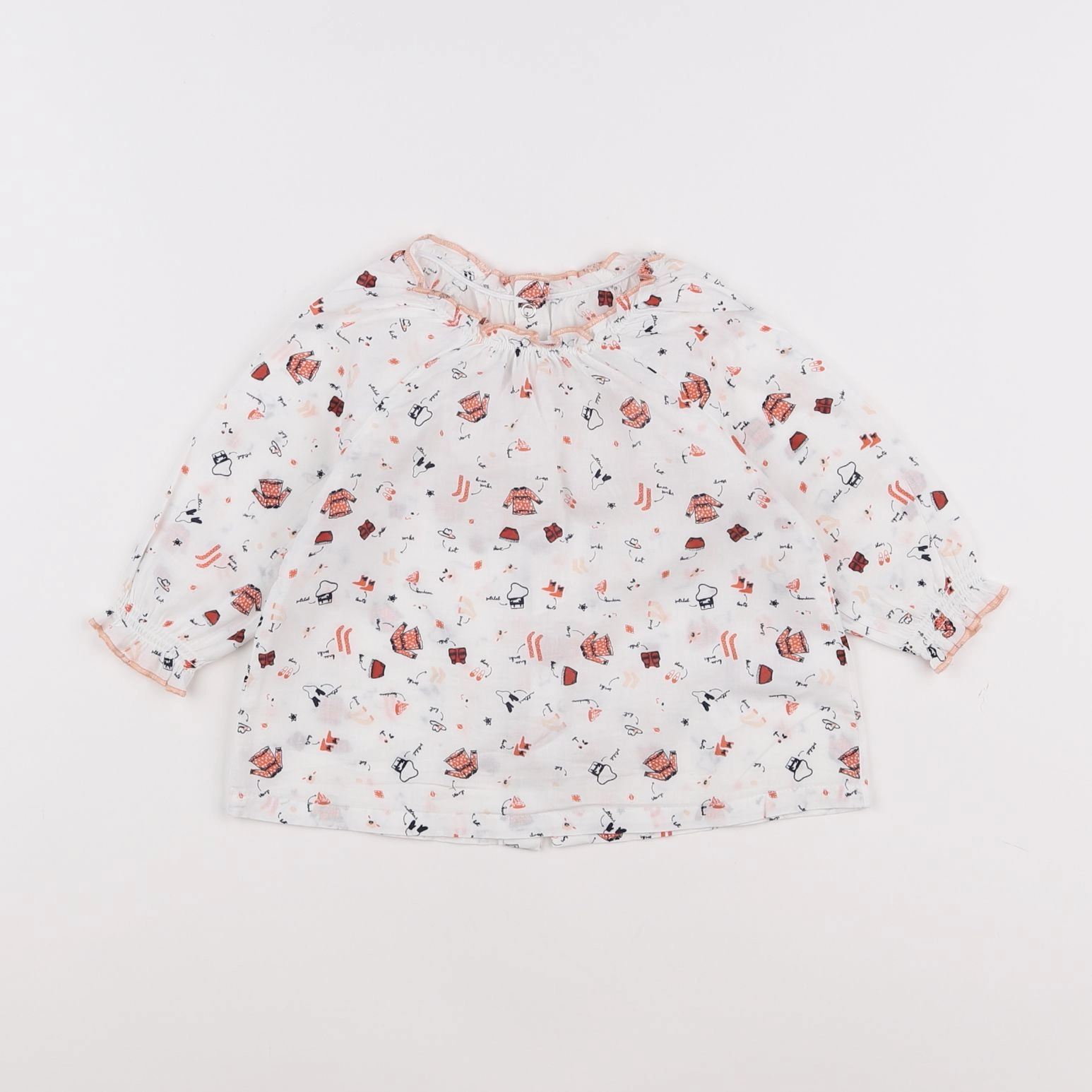 Vertbaudet - blouse blanc - 12 mois