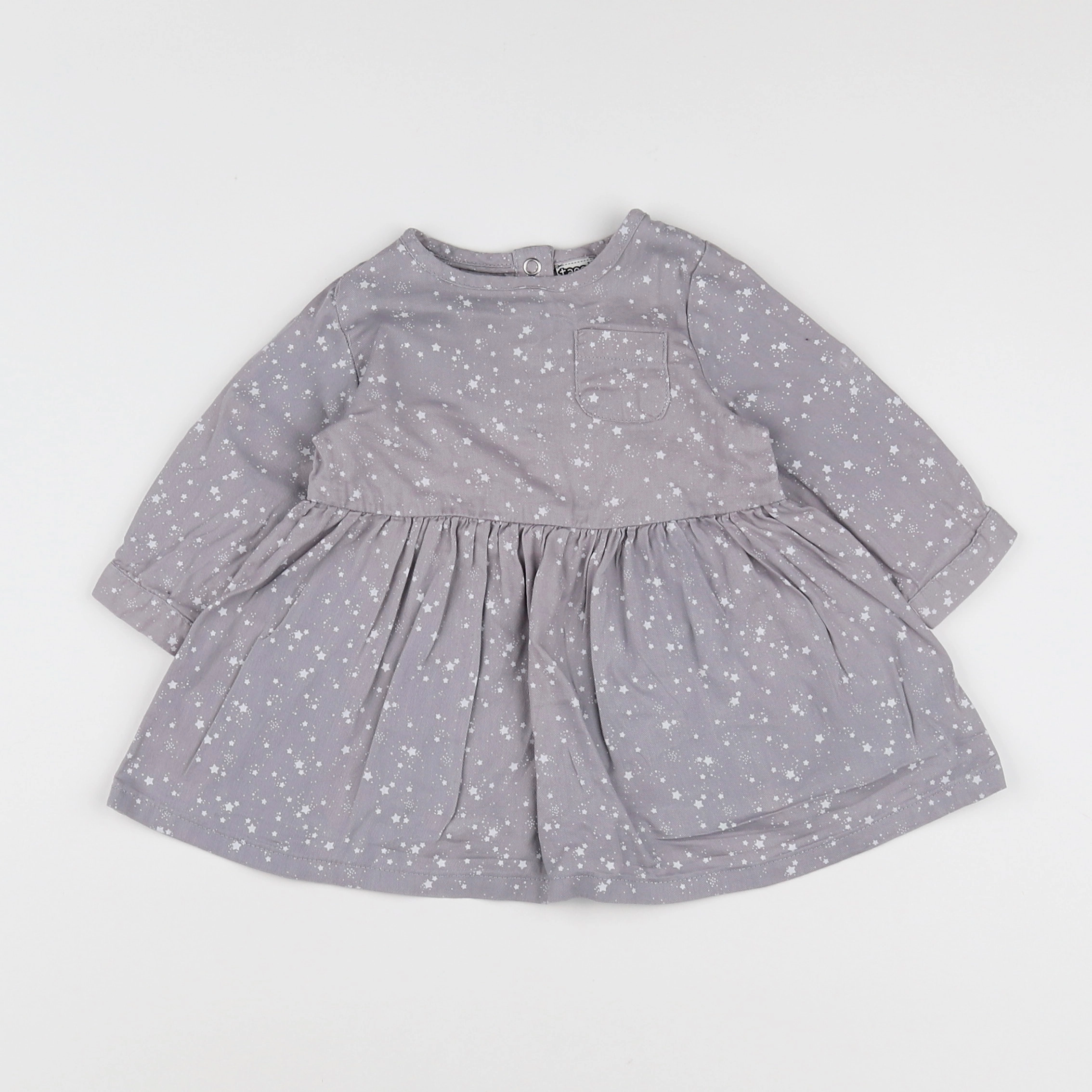 Tape à l'oeil - robe gris, blanc - 6 mois