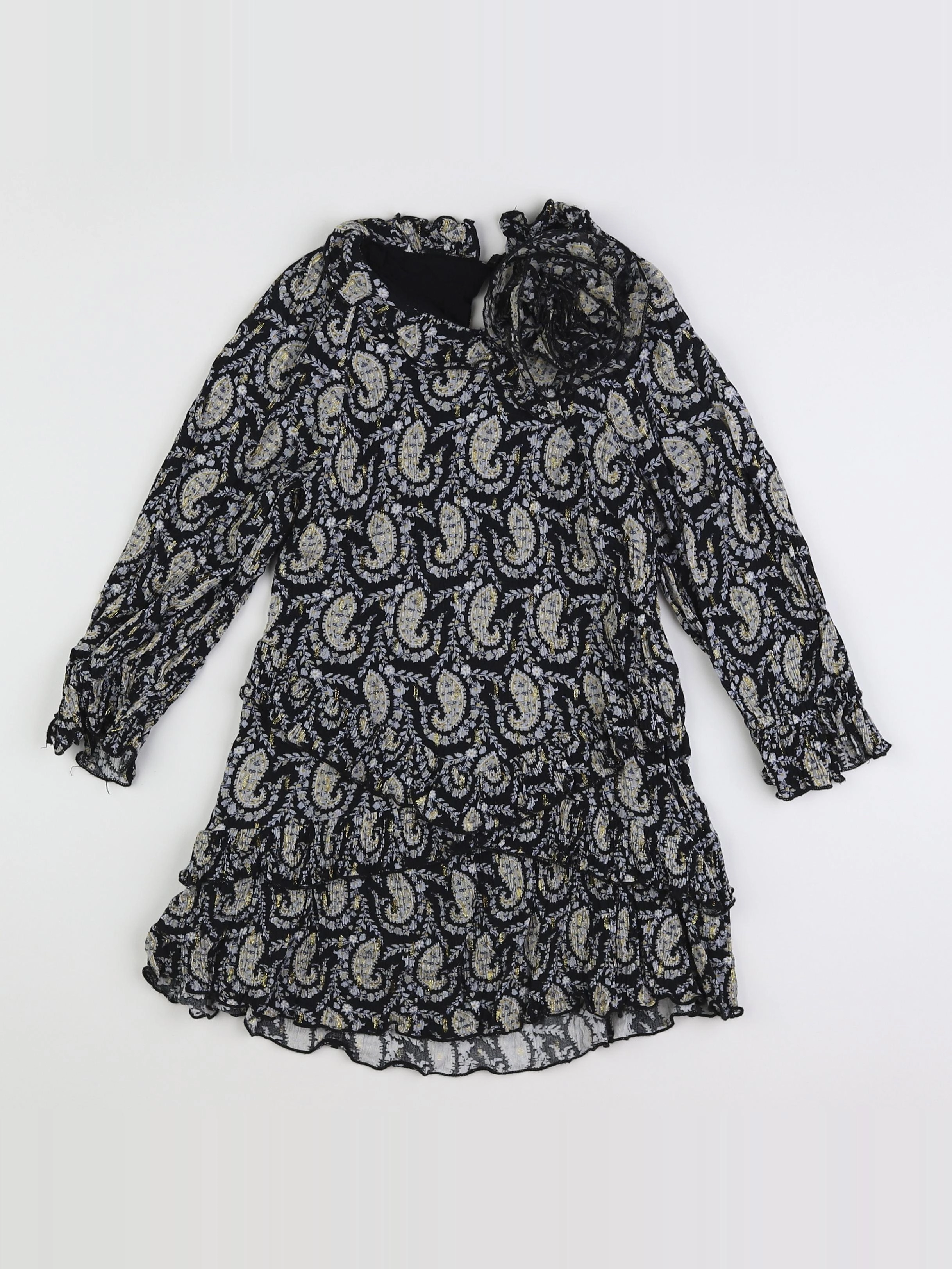 Zara - robe gris, or - 6 ans