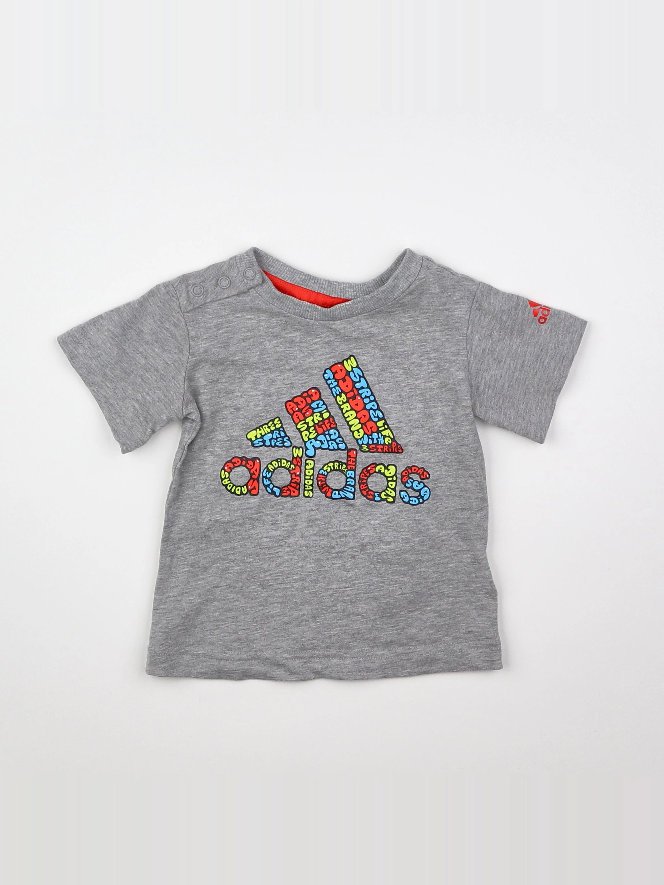 Adidas - tee-shirt gris - 3/6 mois
