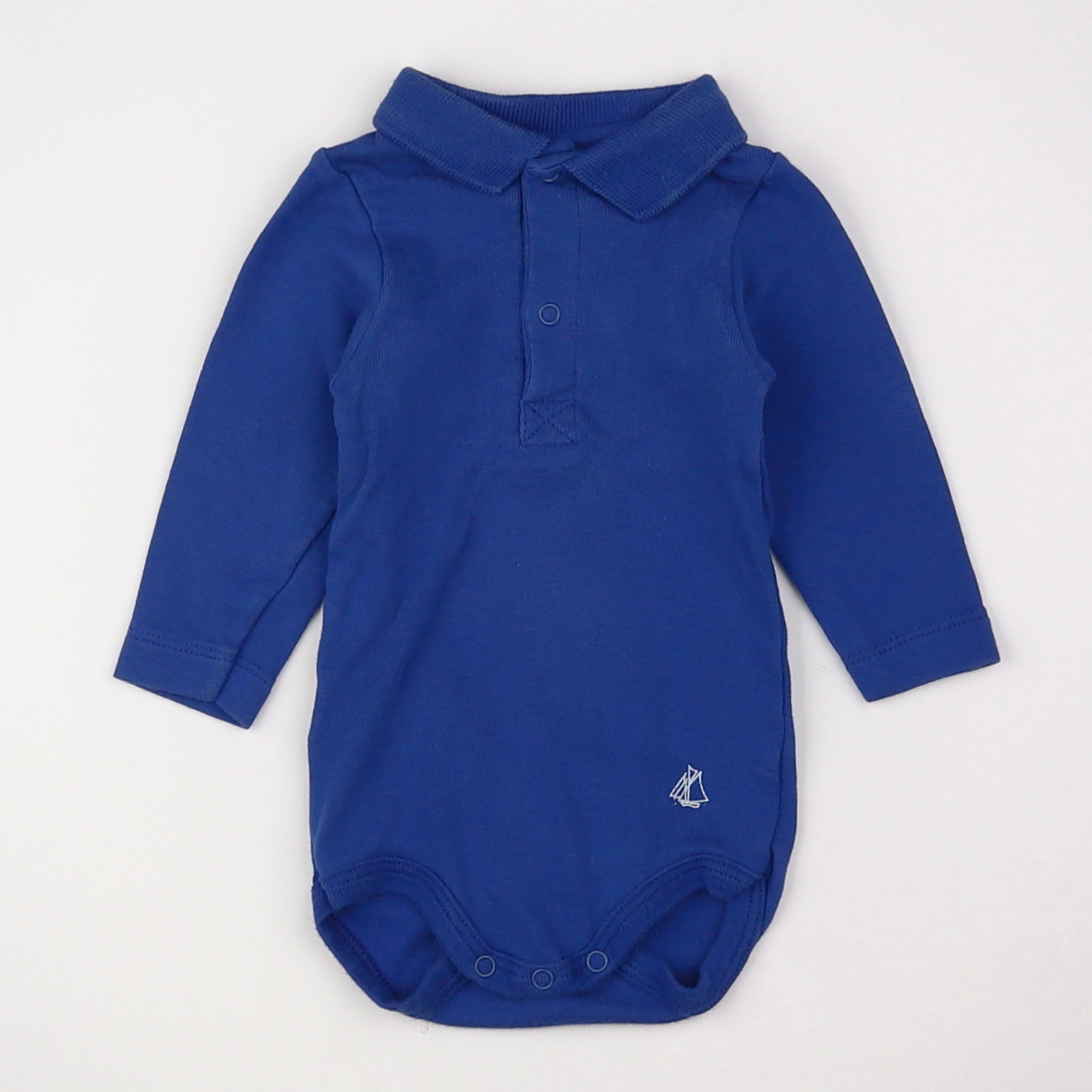 Petit Bateau - body vetement bleu - 3 mois