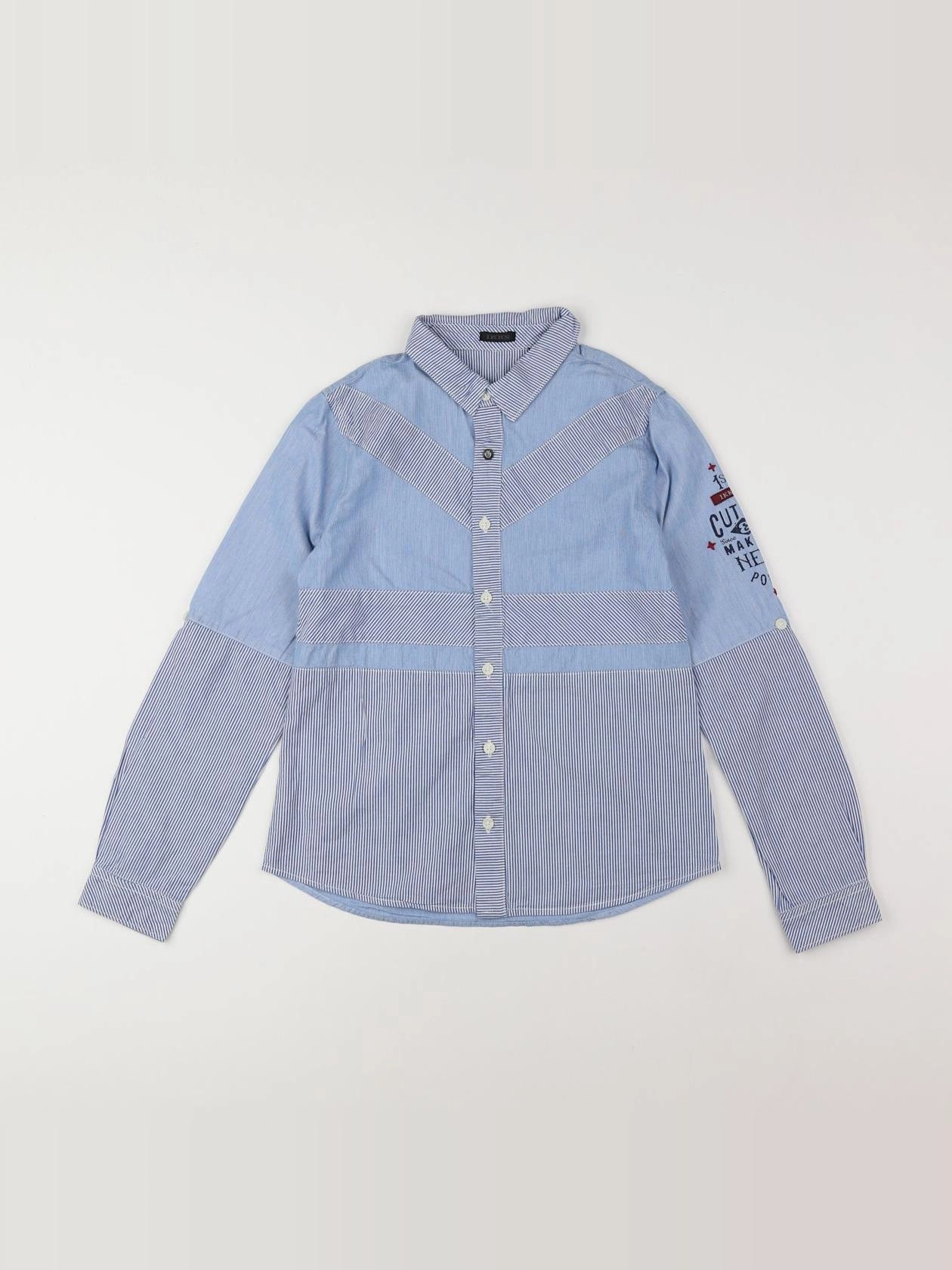 IKKS - chemise imprimé au dos bleu - 10 ans