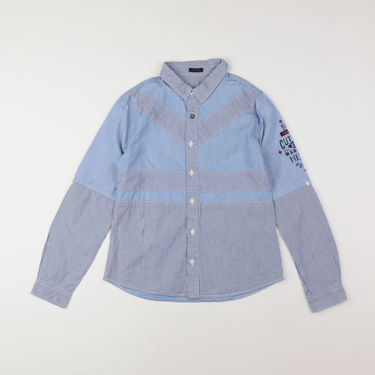 IKKS - chemise imprimé au dos bleu - 10 ans