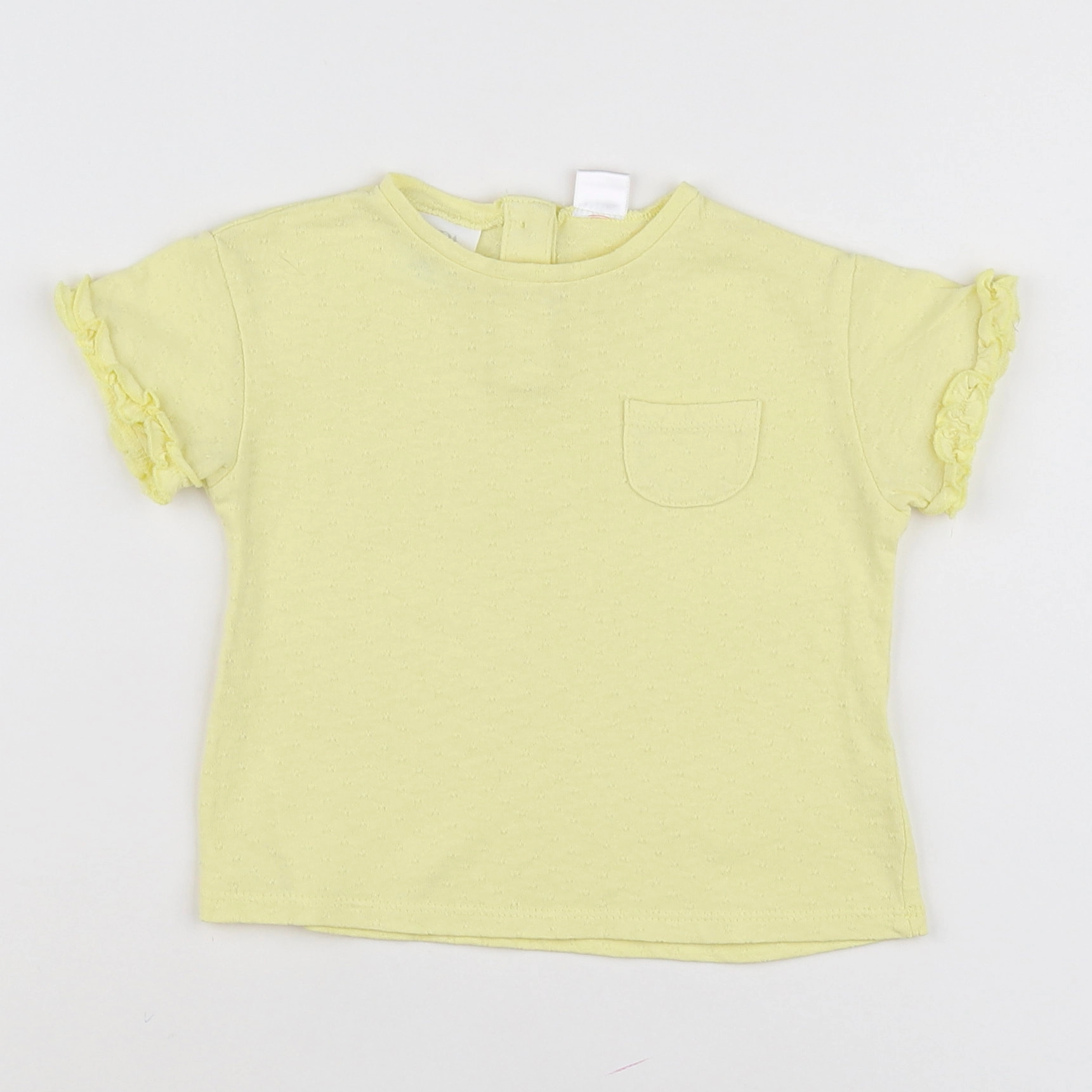 Zara - tee-shirt jaune - 6/9 mois
