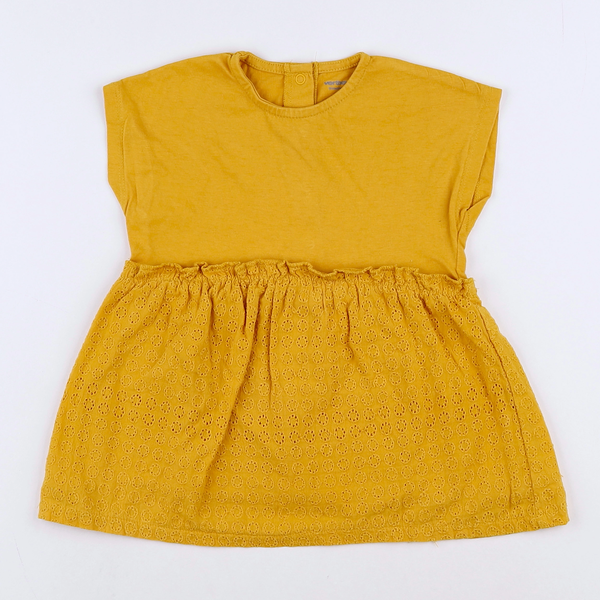 Vertbaudet - robe jaune - 9 mois