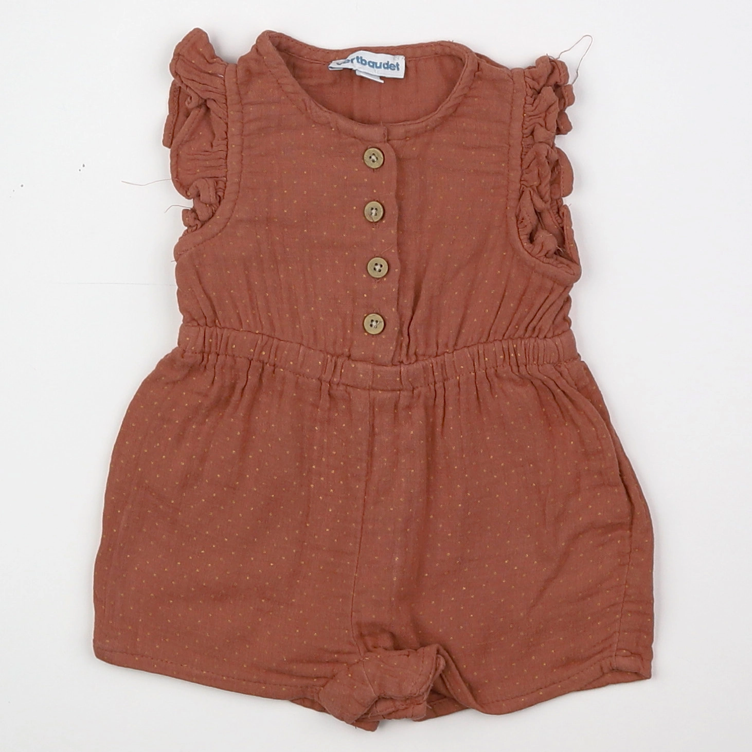 Vertbaudet - combinaison marron - 3 mois