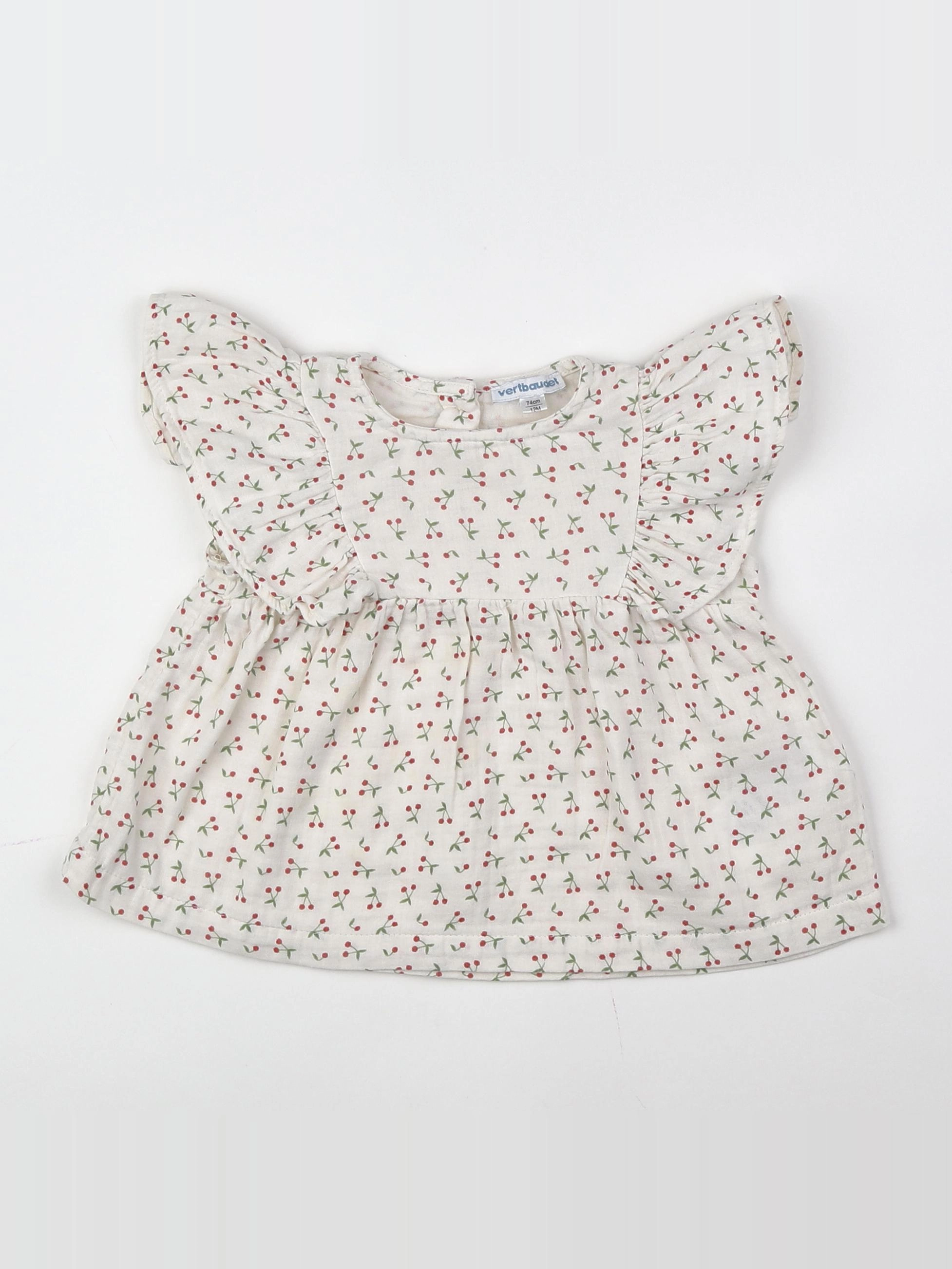 Vertbaudet - blouse blanc - 12 mois