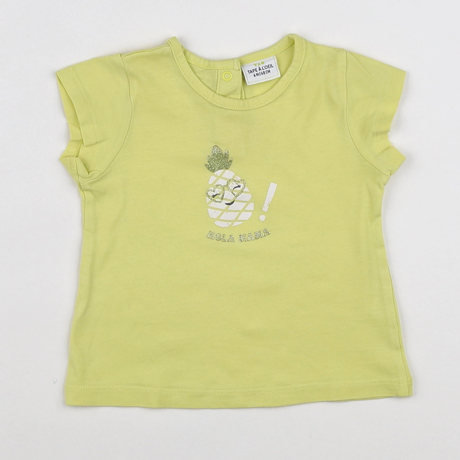 Tape à l'oeil - tee-shirt jaune - 6 mois
