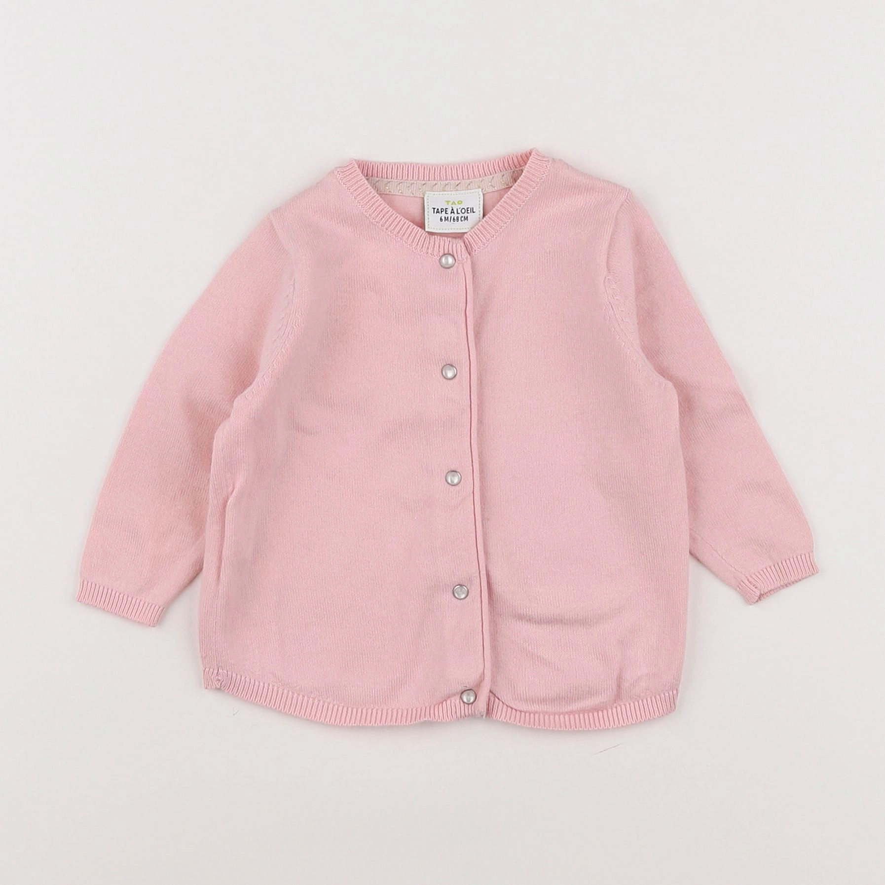 Tape à l'oeil - gilet rose - 6 mois