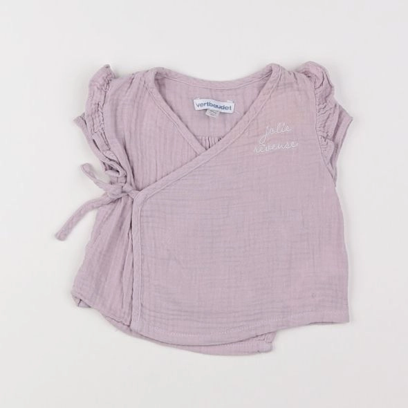 Vertbaudet - tee-shirt violet - 3 mois