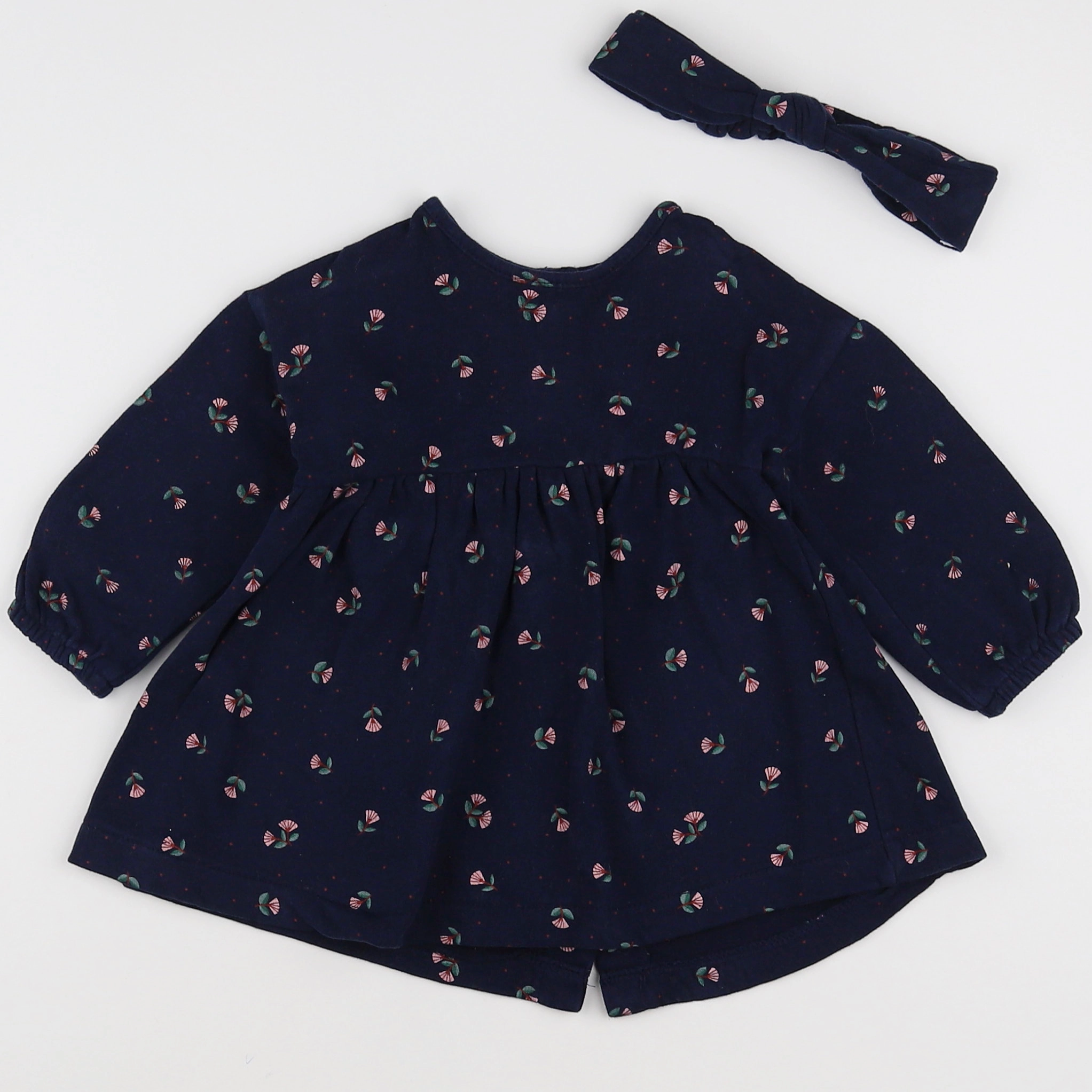 Vertbaudet - robe bleu - 9 mois