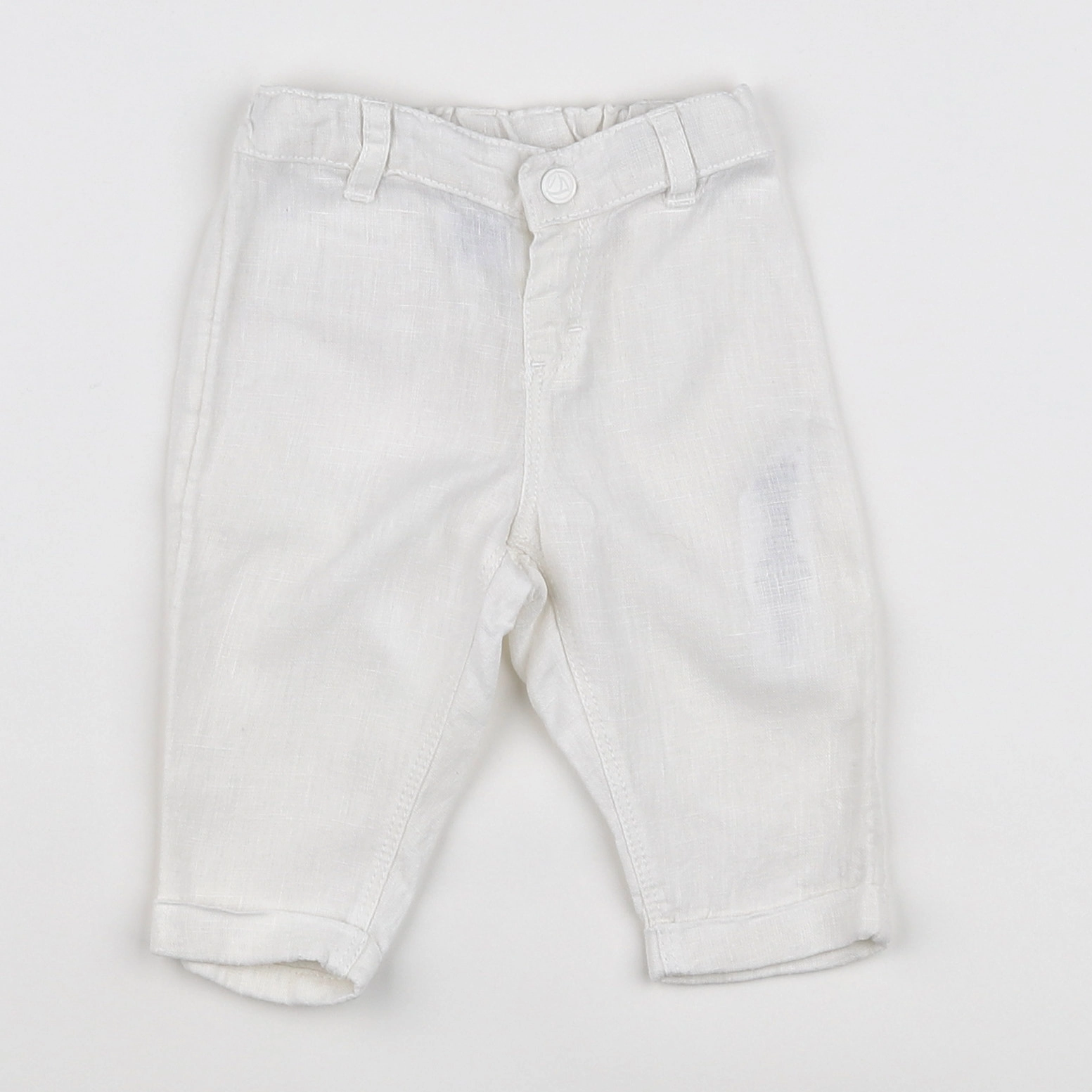 Petit Bateau - pantalon blanc - 6 mois