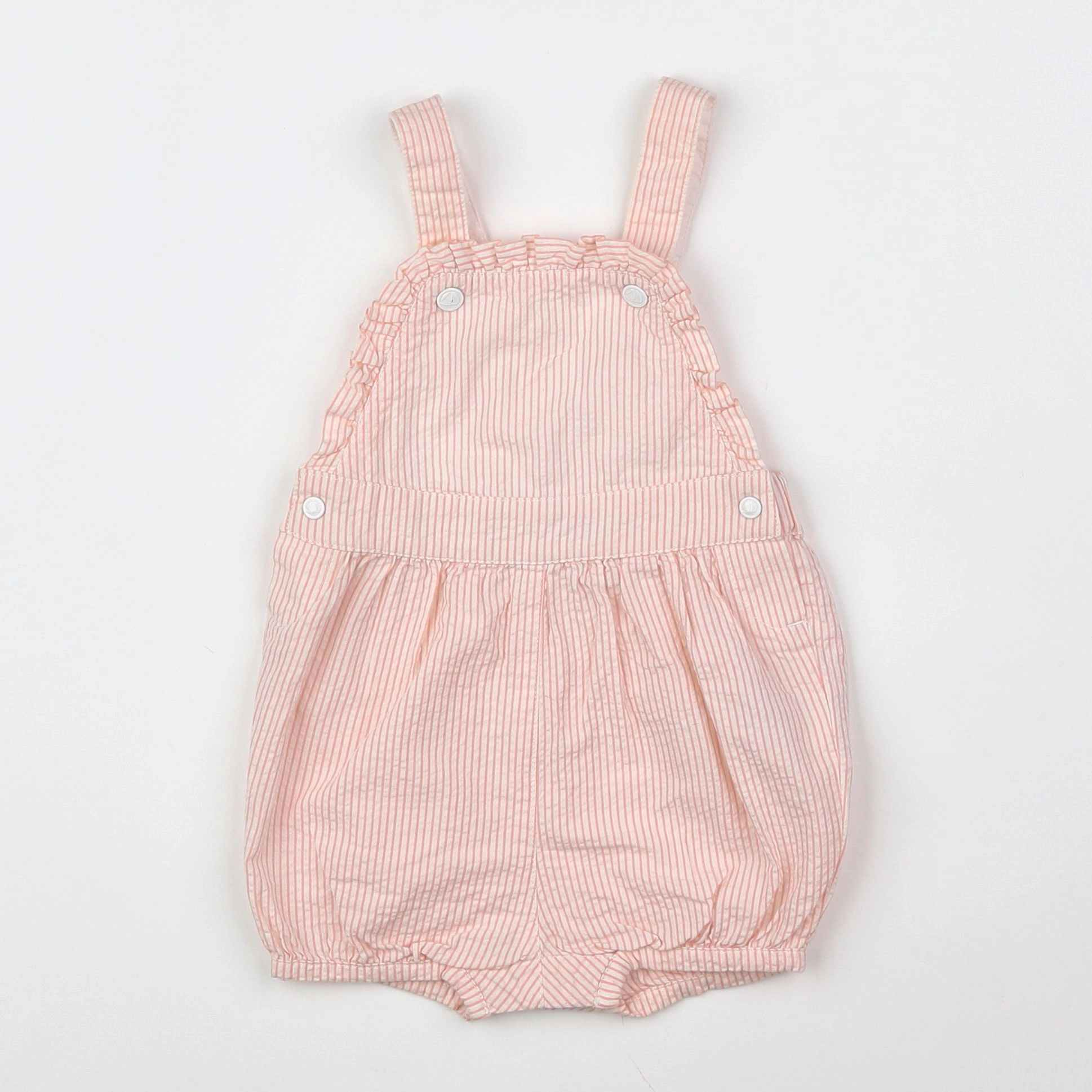 Petit Bateau - combinaison blanc, rose - 6 mois