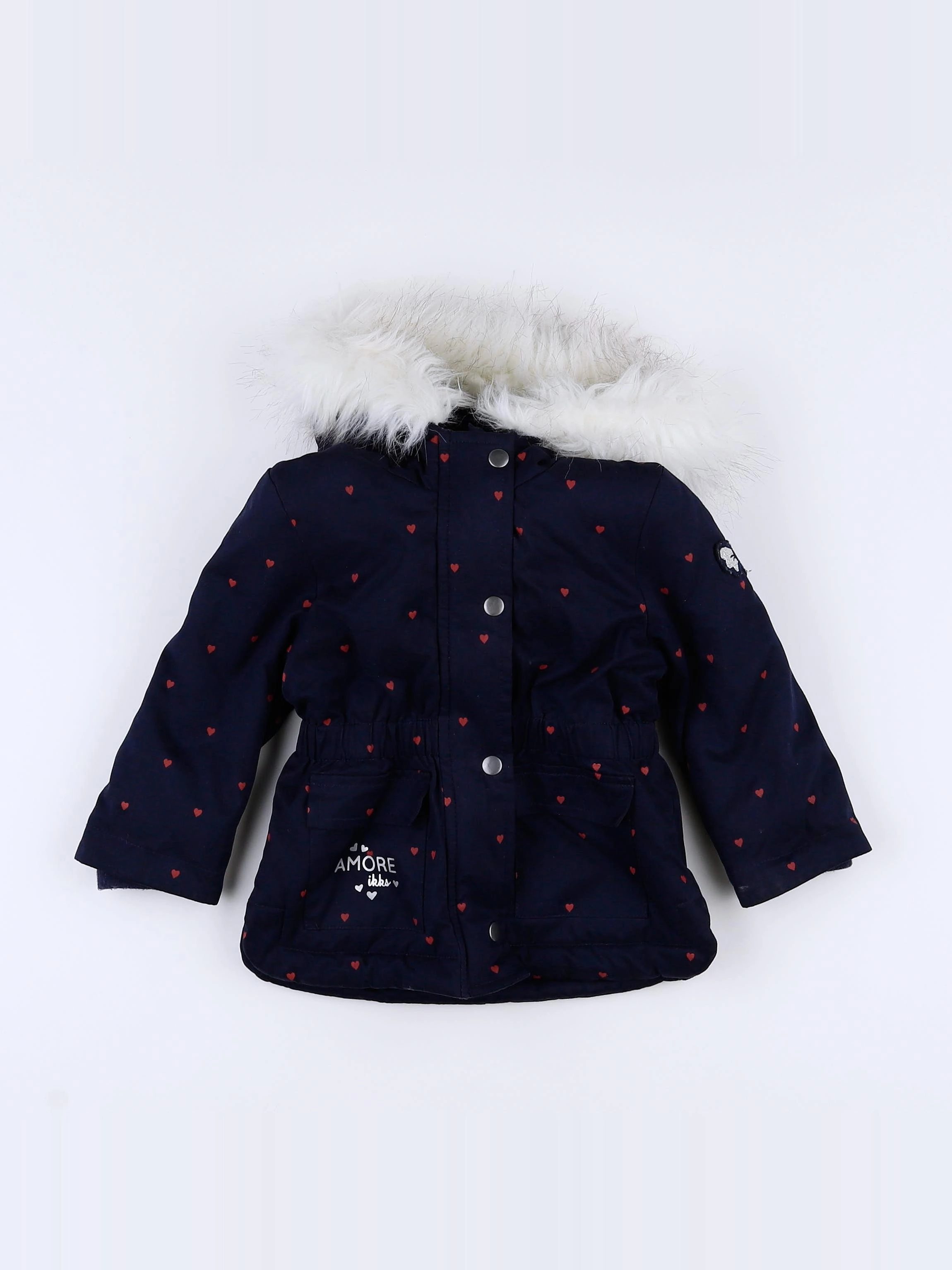IKKS - parka bleu - 12 mois