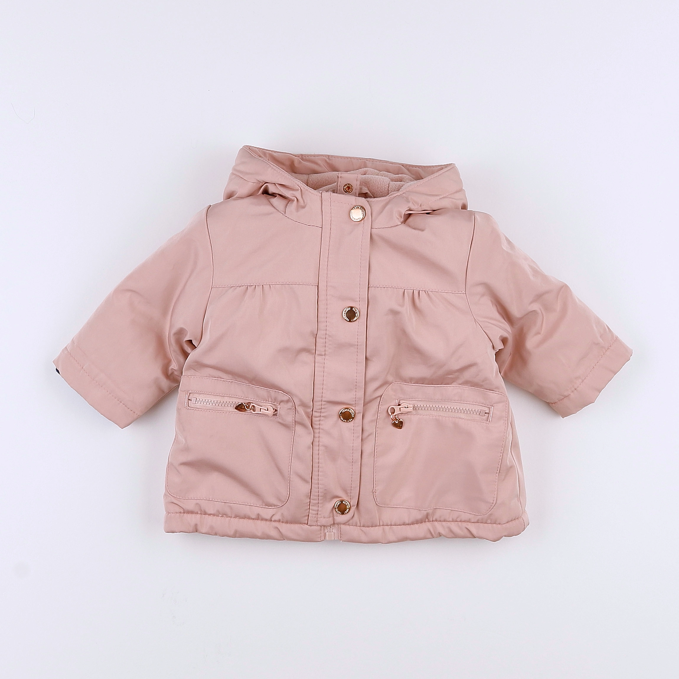 Vertbaudet - parka doublure amovible rose - 3 mois