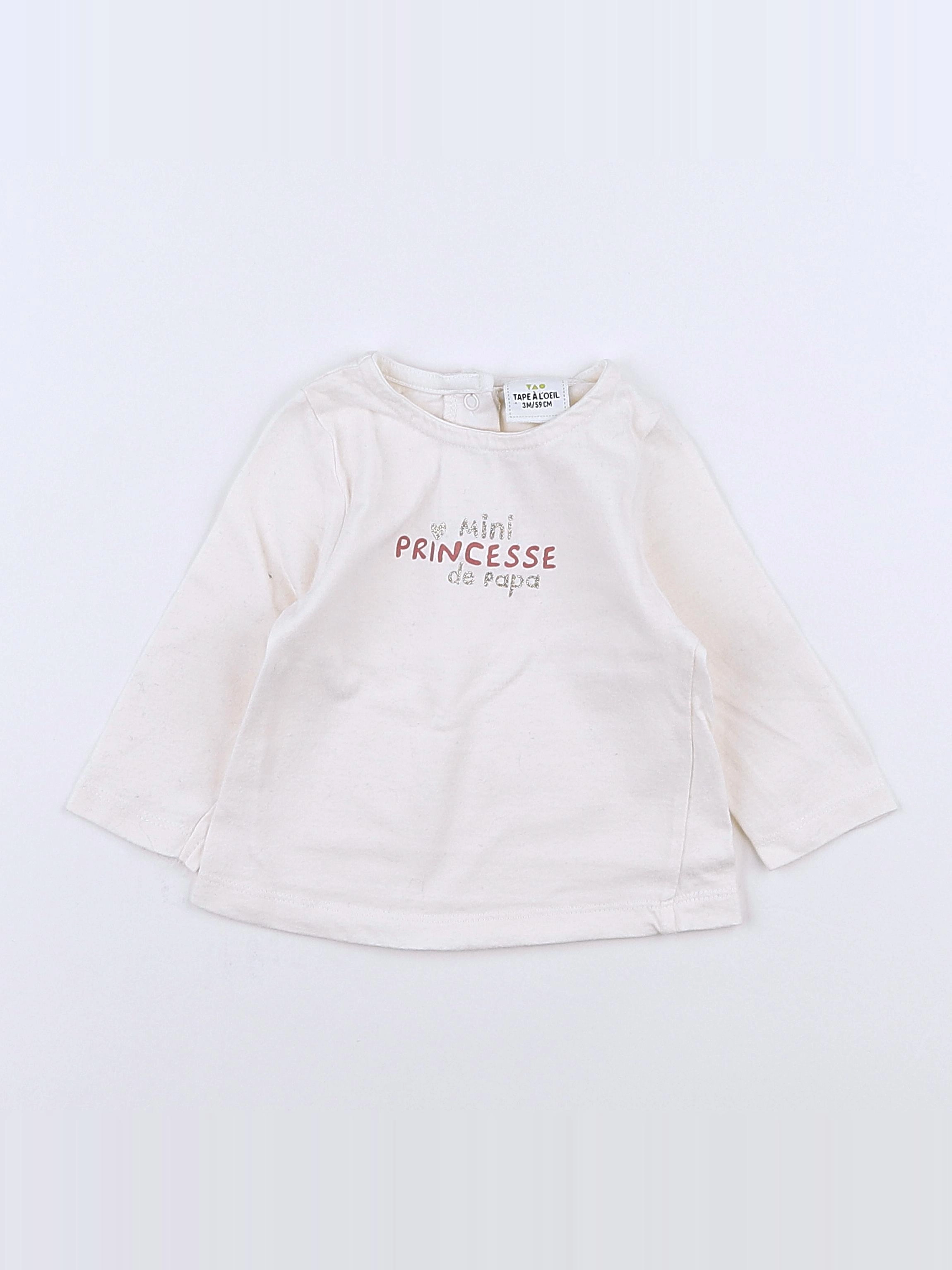 Tape à l'oeil - tee-shirt beige - 3 mois