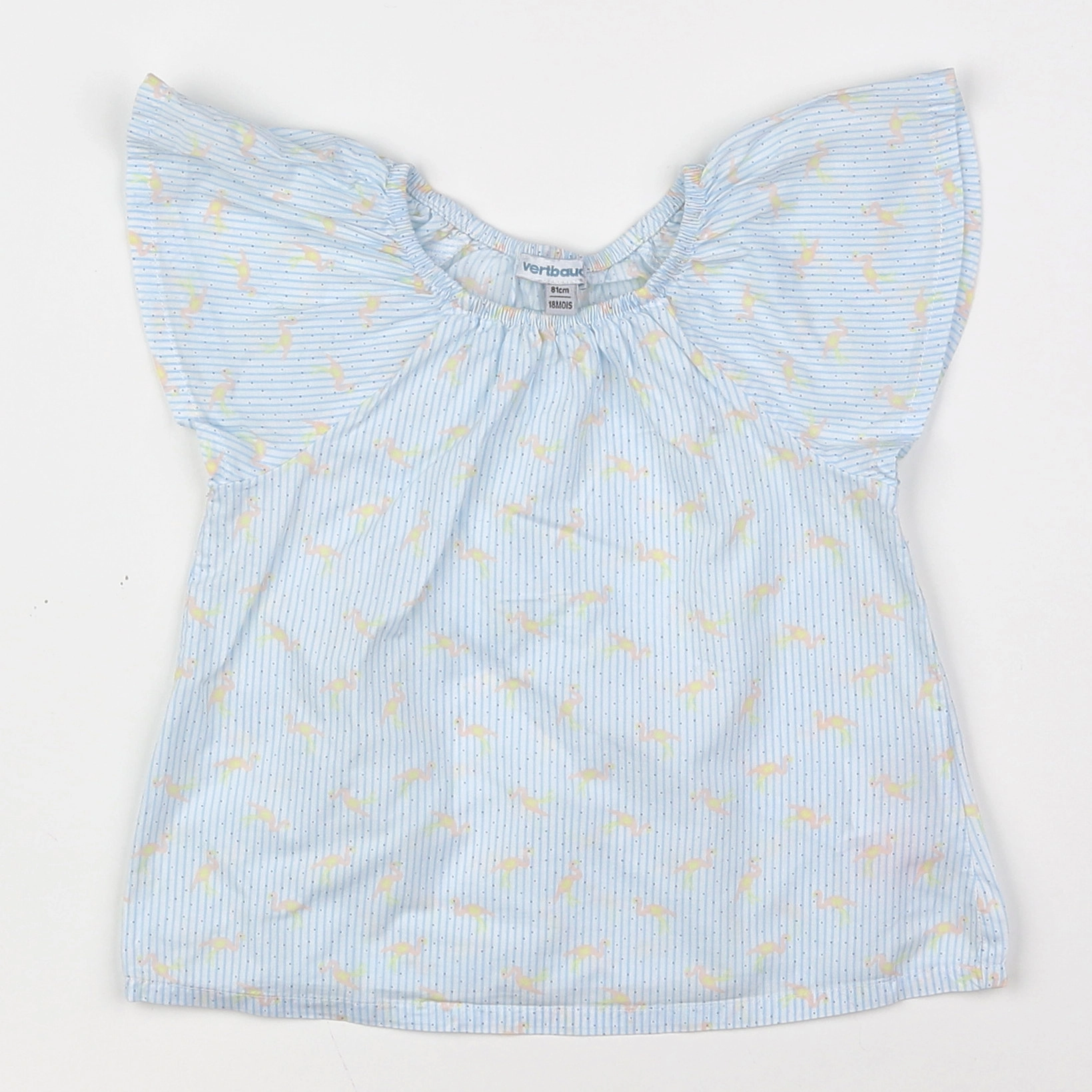 Vertbaudet - blouse bleu - 18 mois