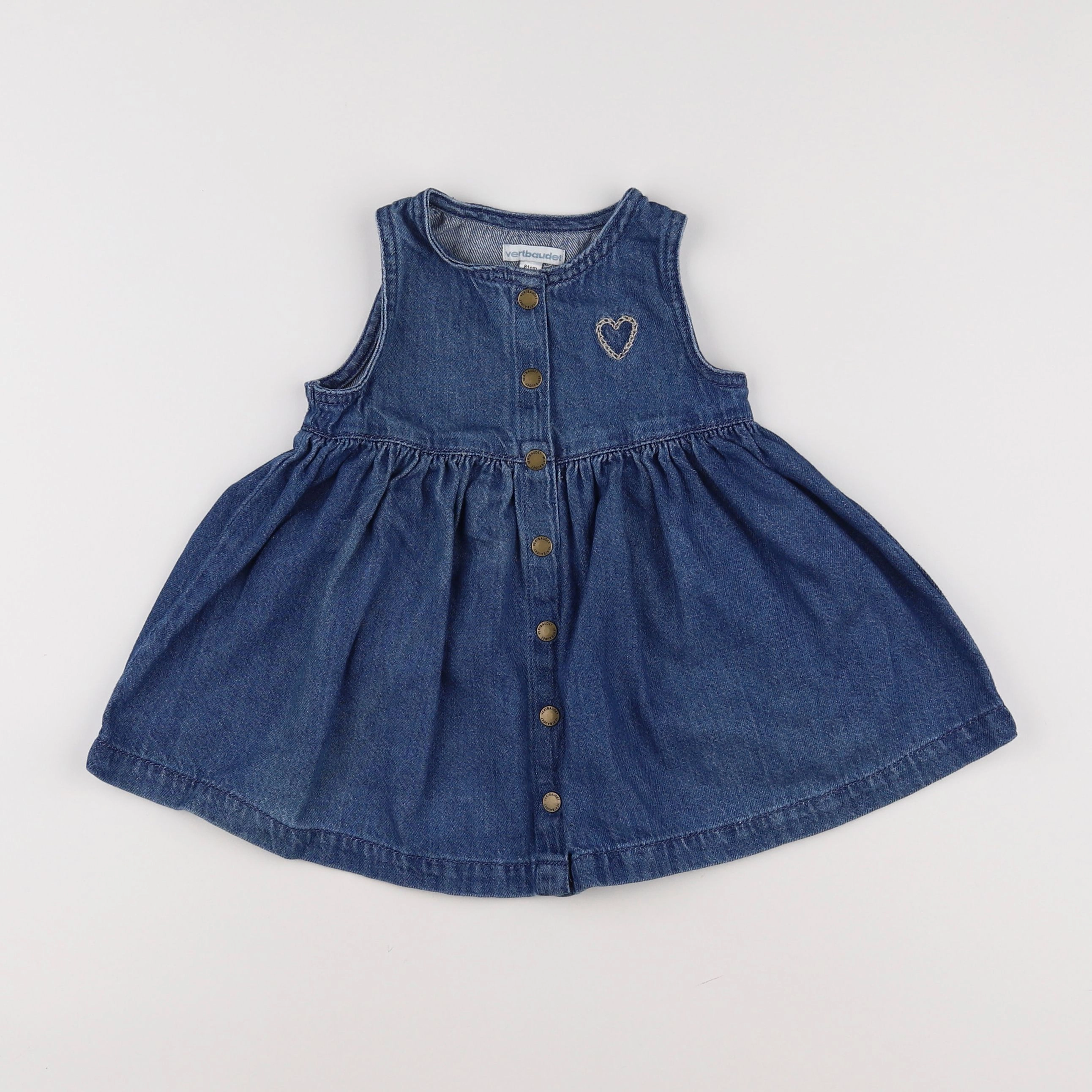 Vertbaudet - robe bleu - 18 mois