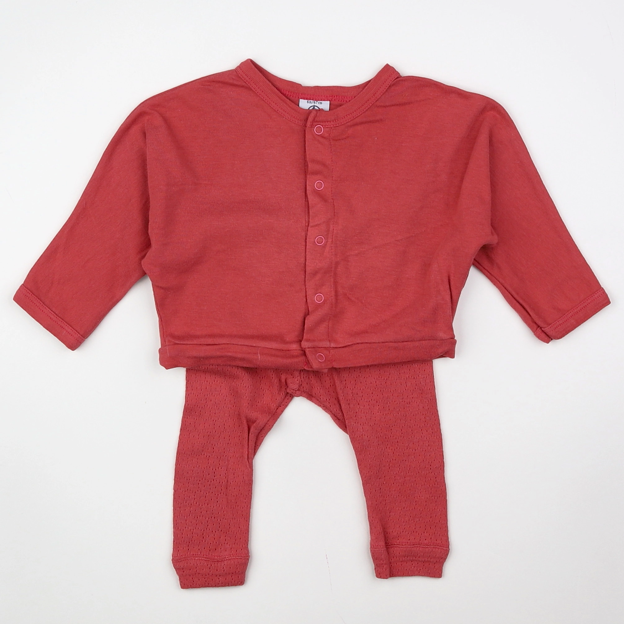 Petit Bateau - ensemble rose - 6 mois