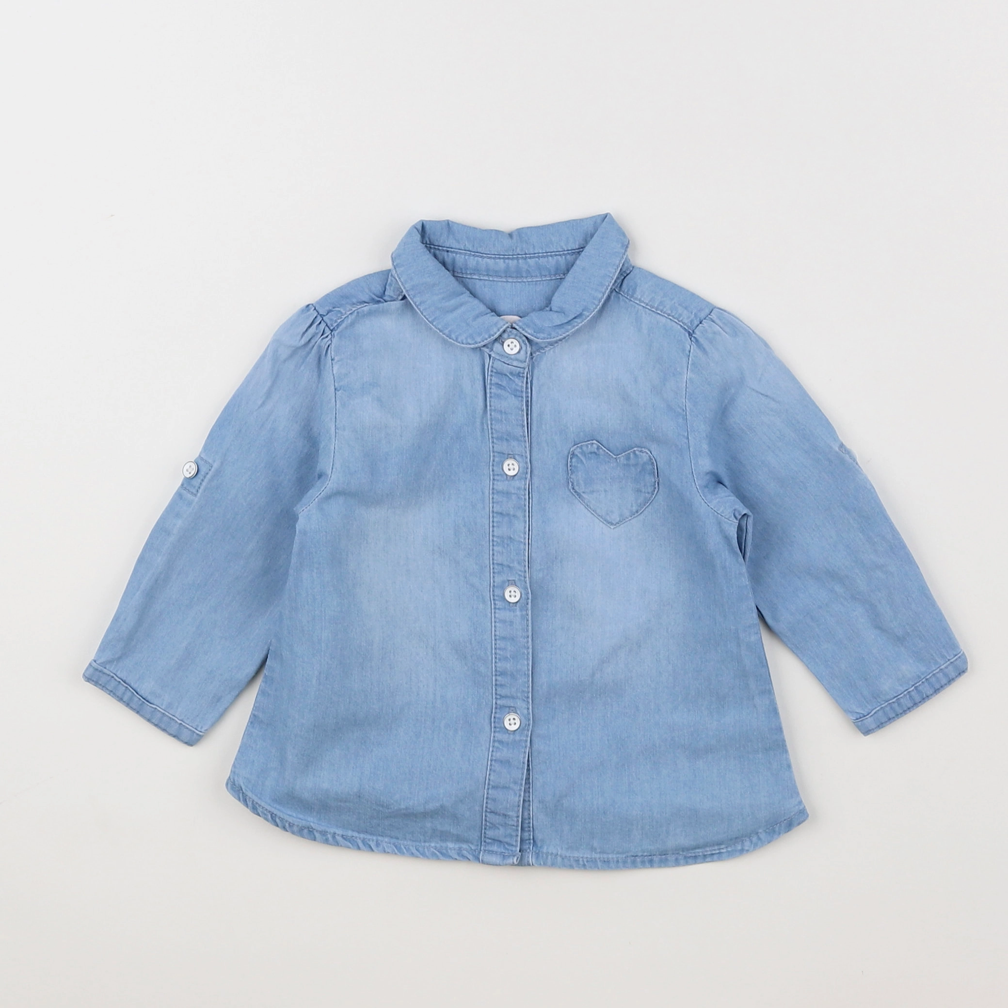 Vertbaudet - blouse bleu - 6 mois