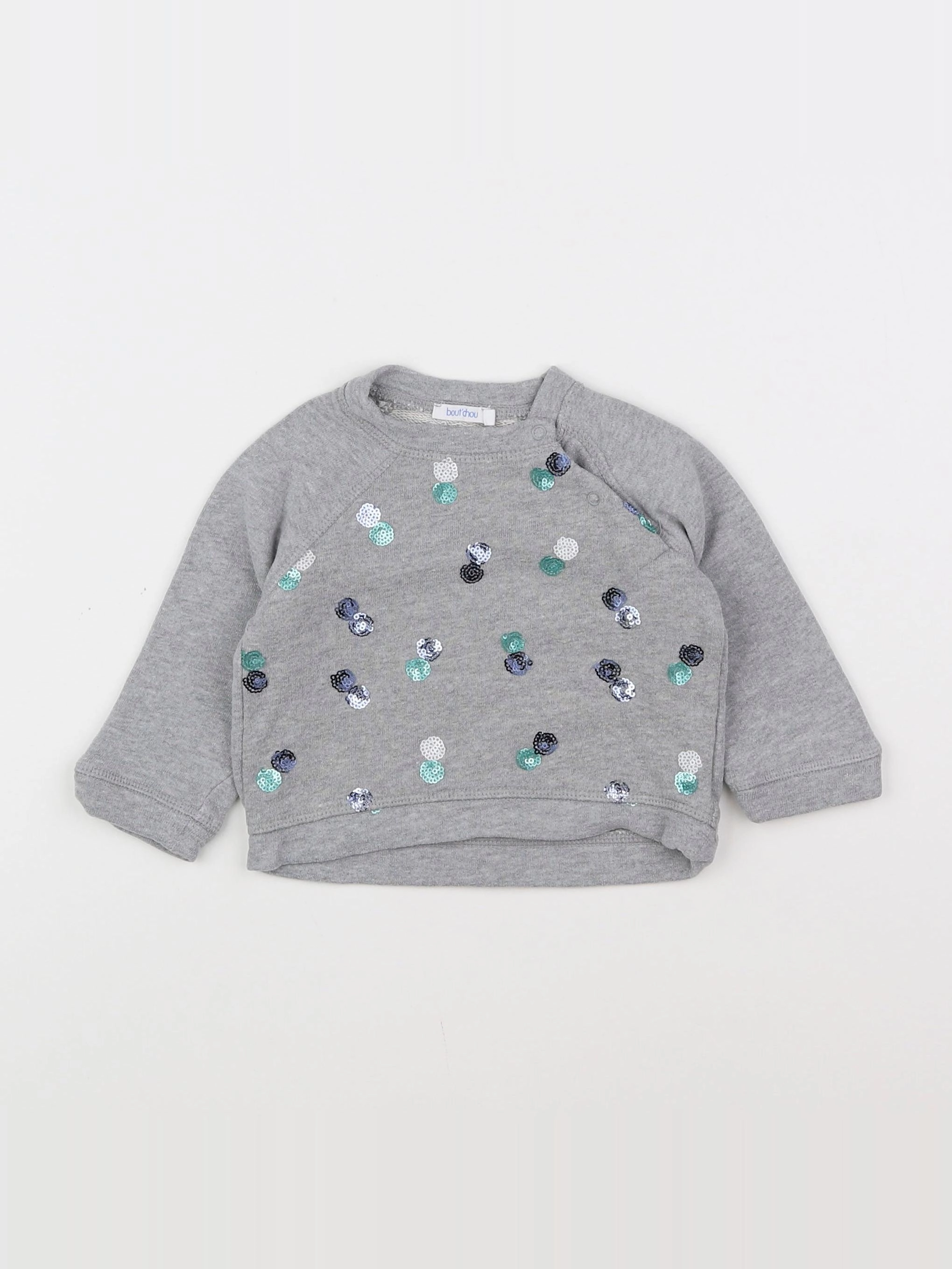 Boutchou - sweat gris - 9 mois