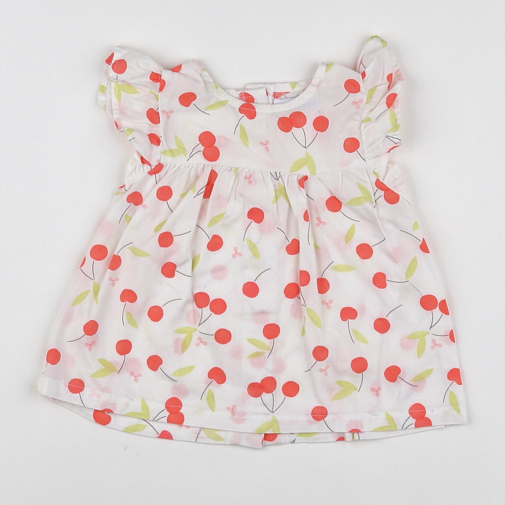 Vertbaudet - blouse multicolore, blanc - 18 mois