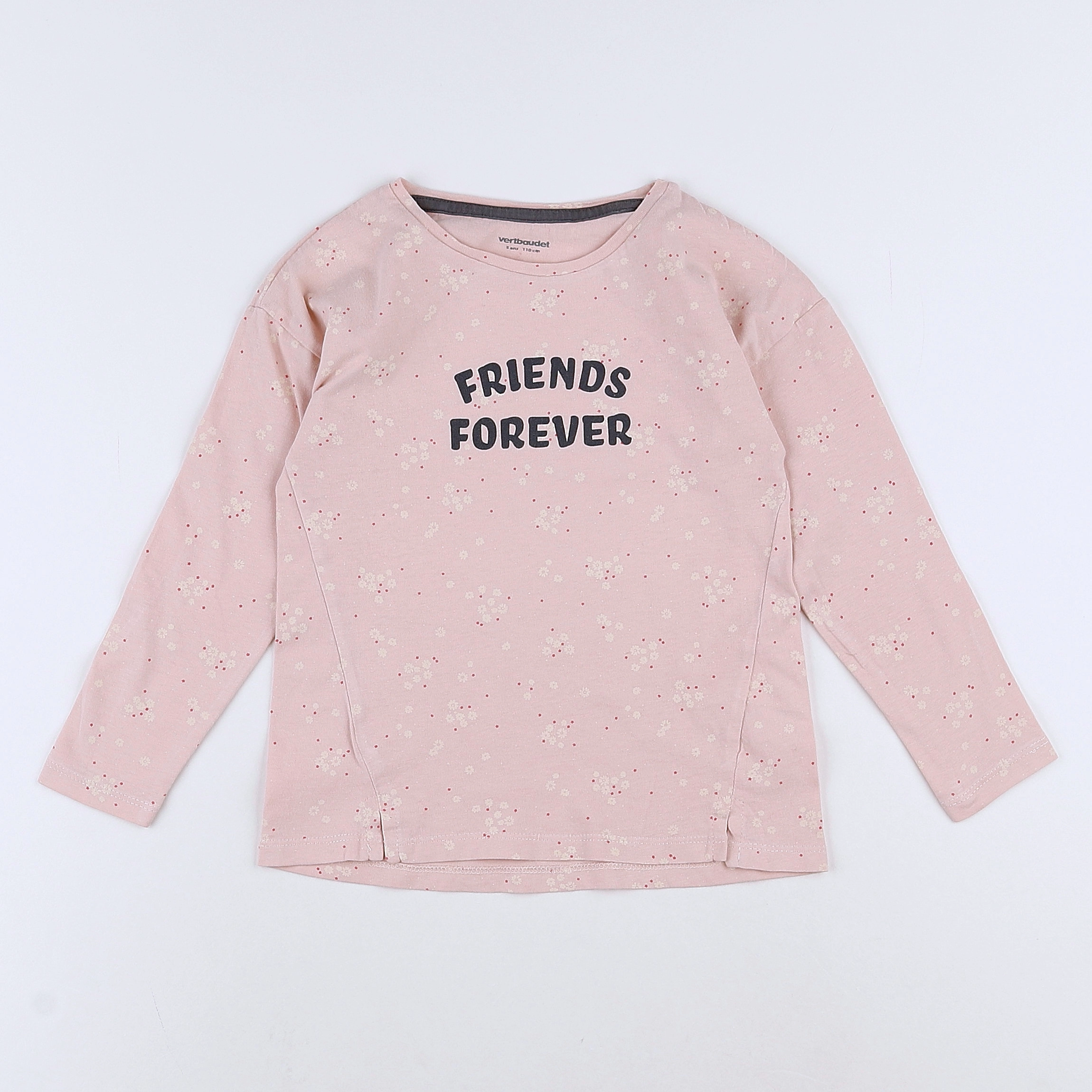 Vertbaudet - tee-shirt rose - 5 ans
