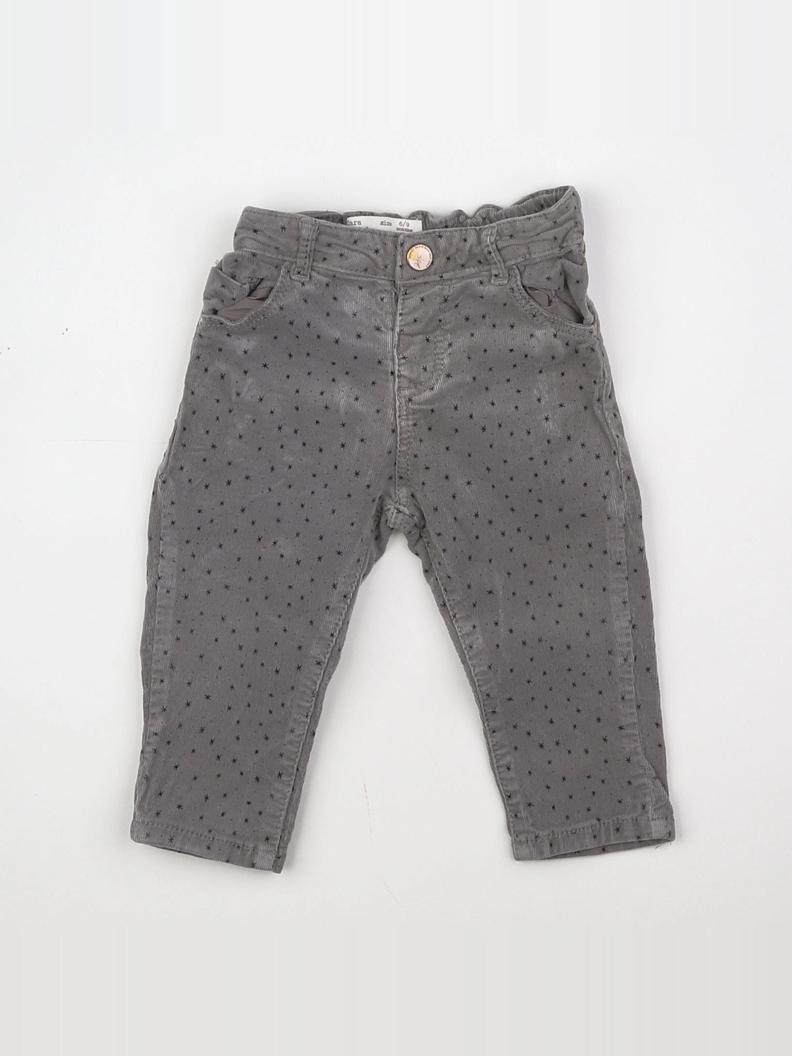 Zara - pantalon gris - 6/9 mois