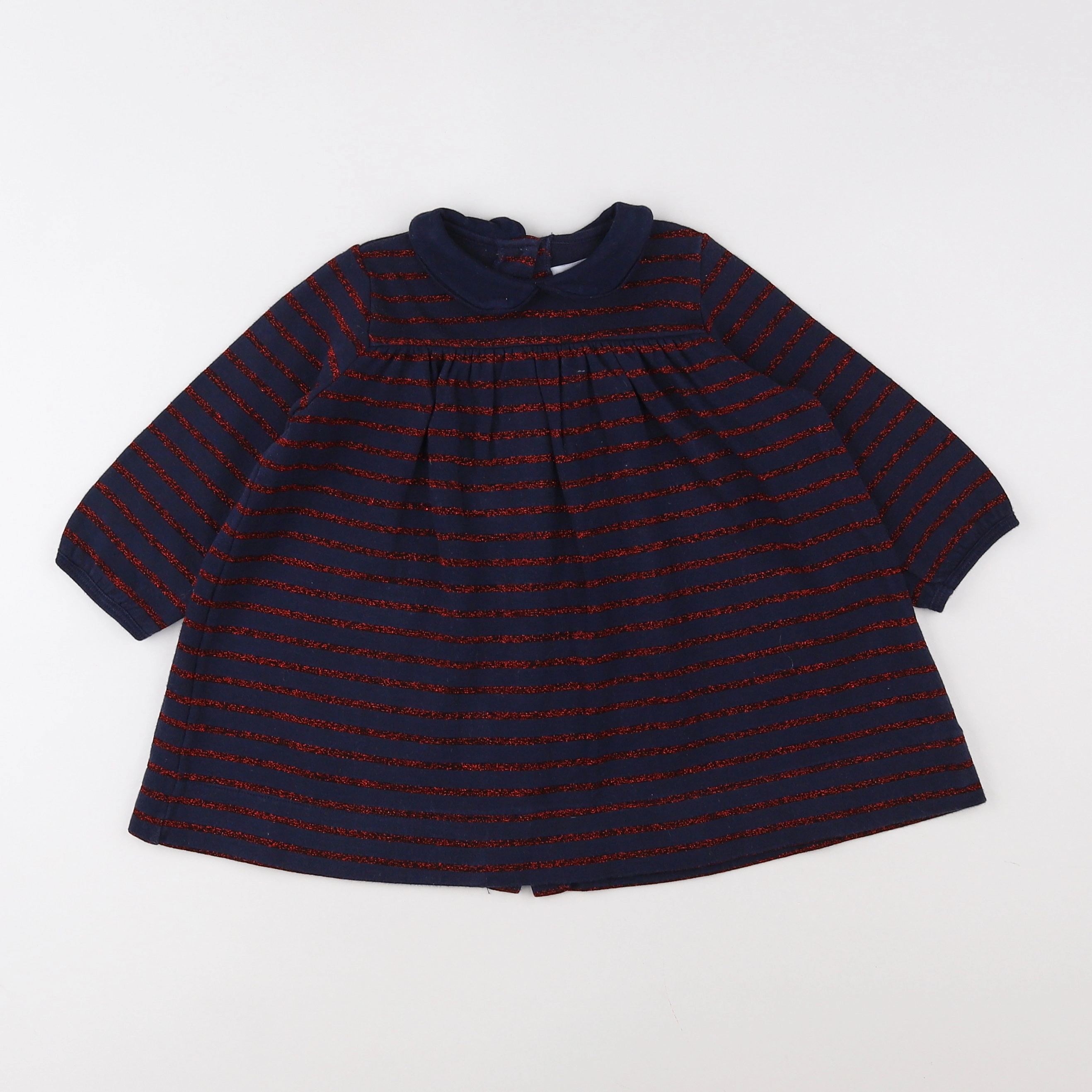 Petit Bateau - robe bleu - 12 mois