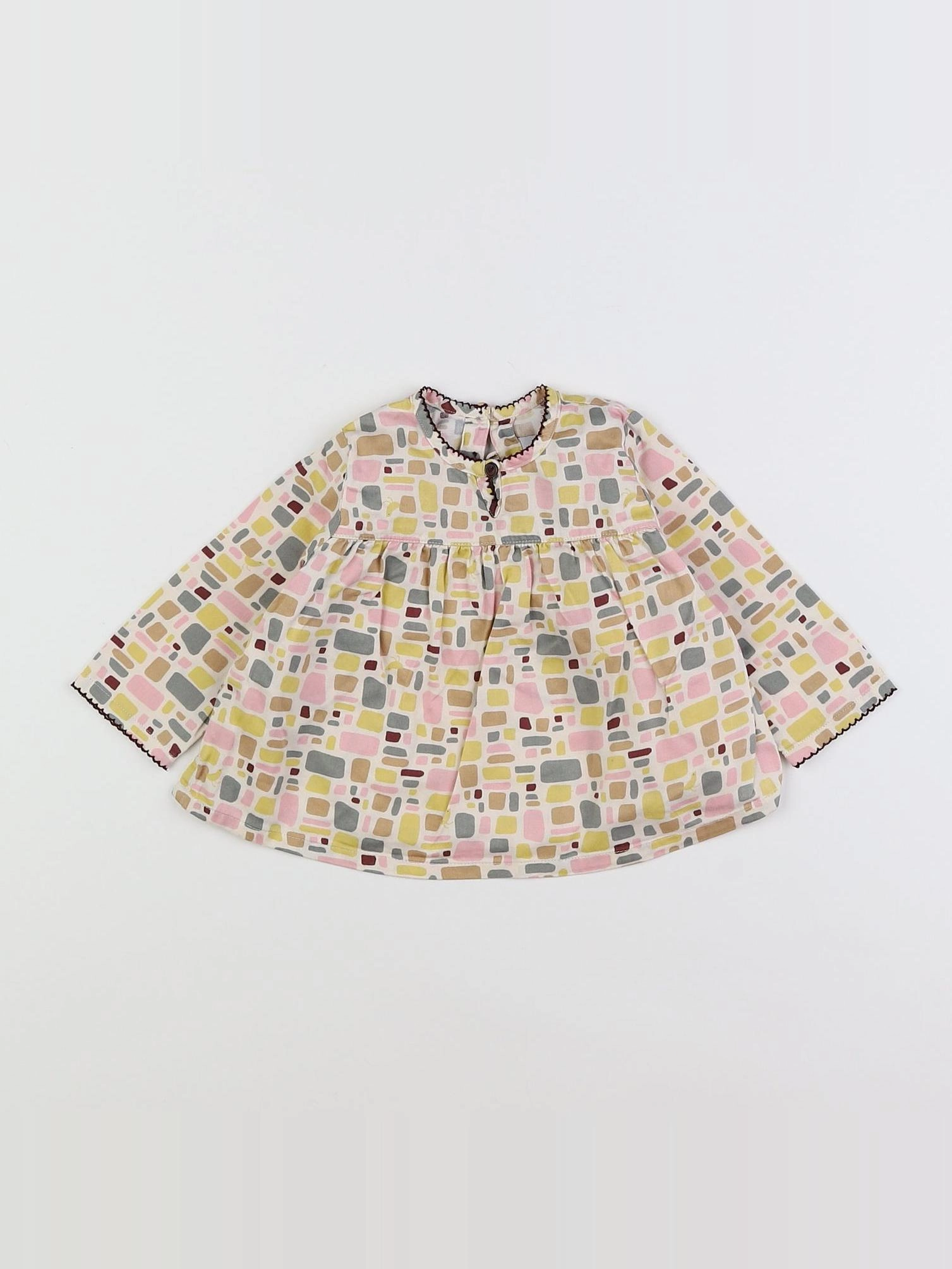 Petit Bateau - blouse multicolore - 6 mois