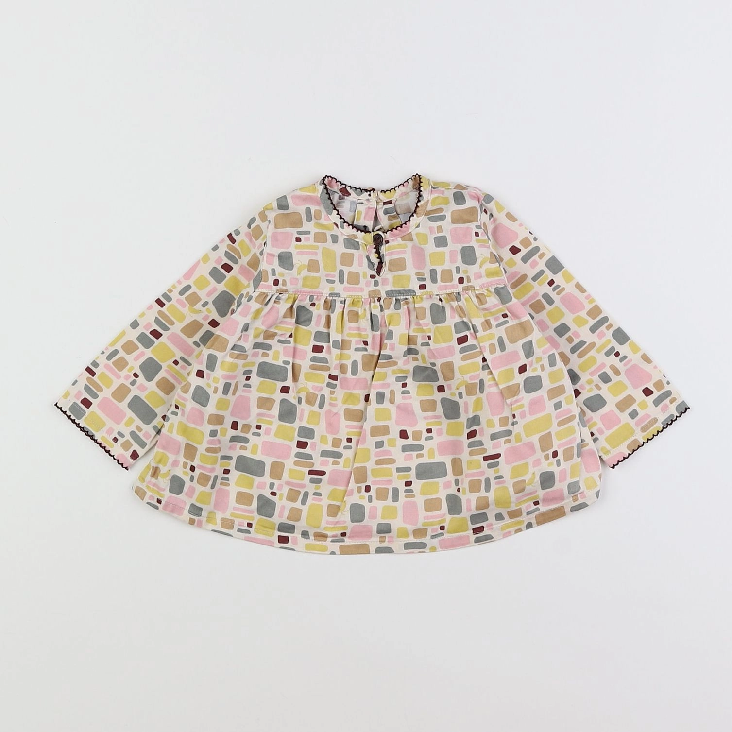 Petit Bateau - blouse multicolore - 6 mois