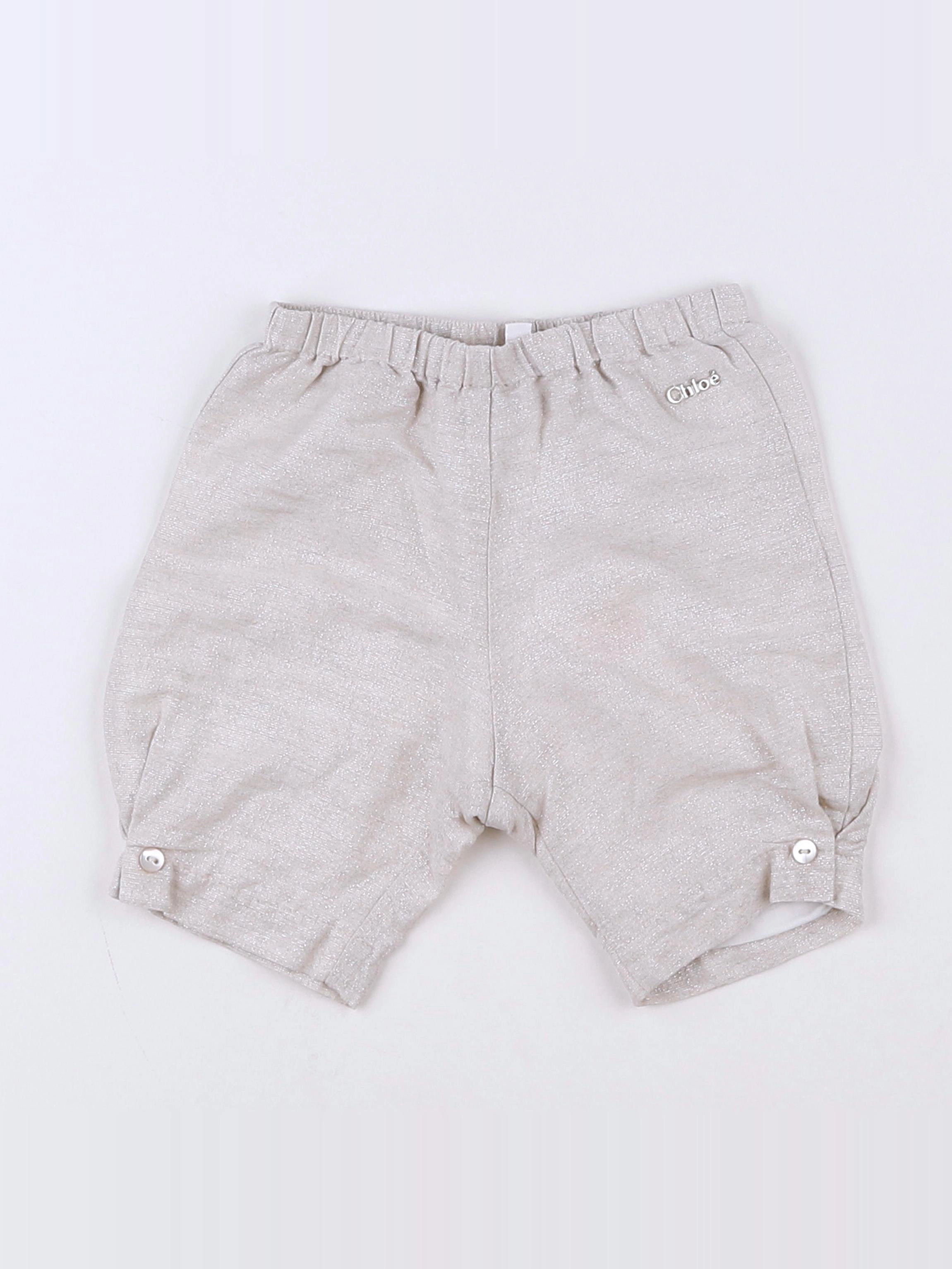 Chloé - pantalon beige, argent - 3 mois