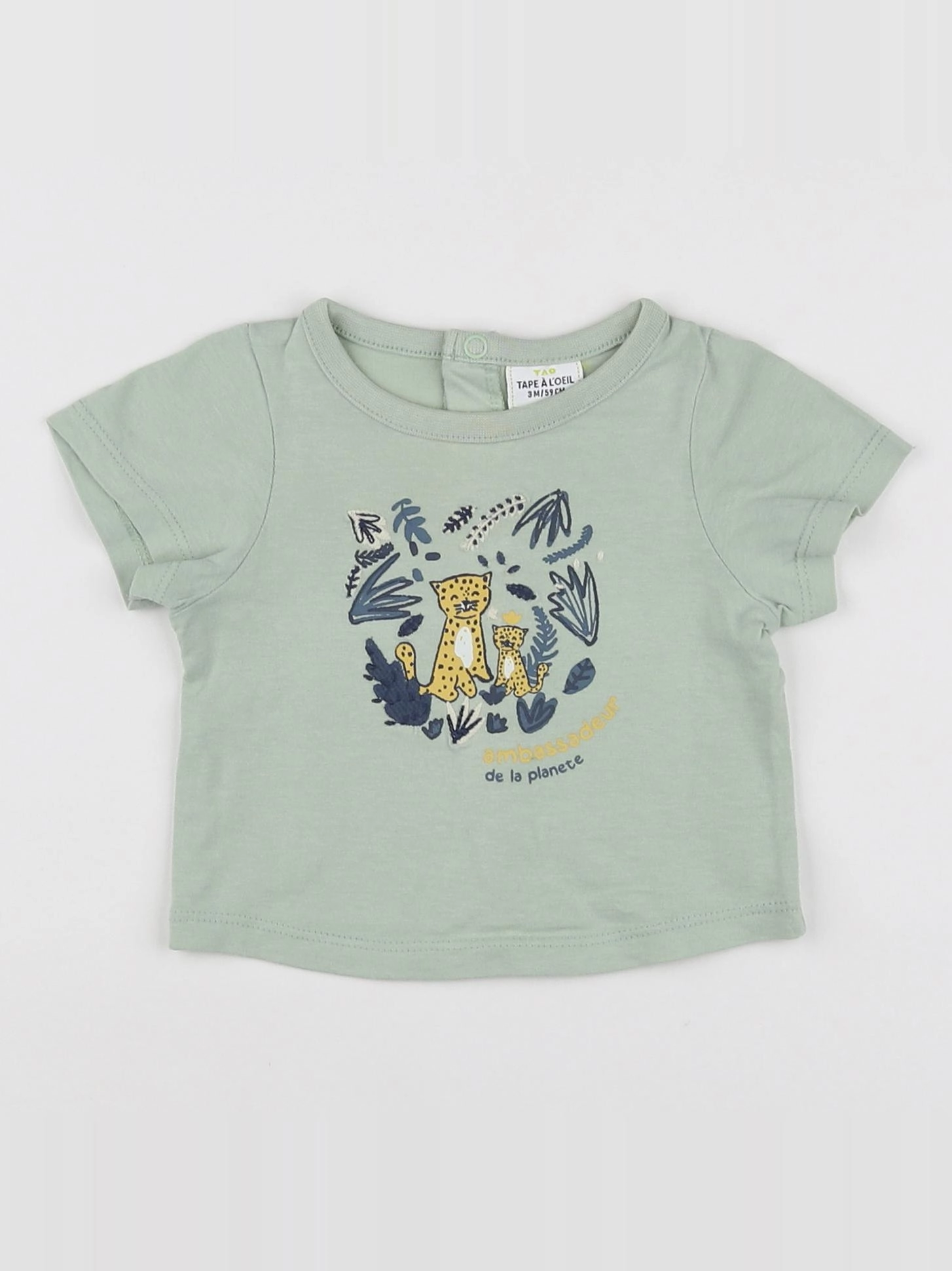 Tape à l'oeil - tee-shirt vert - 3 mois